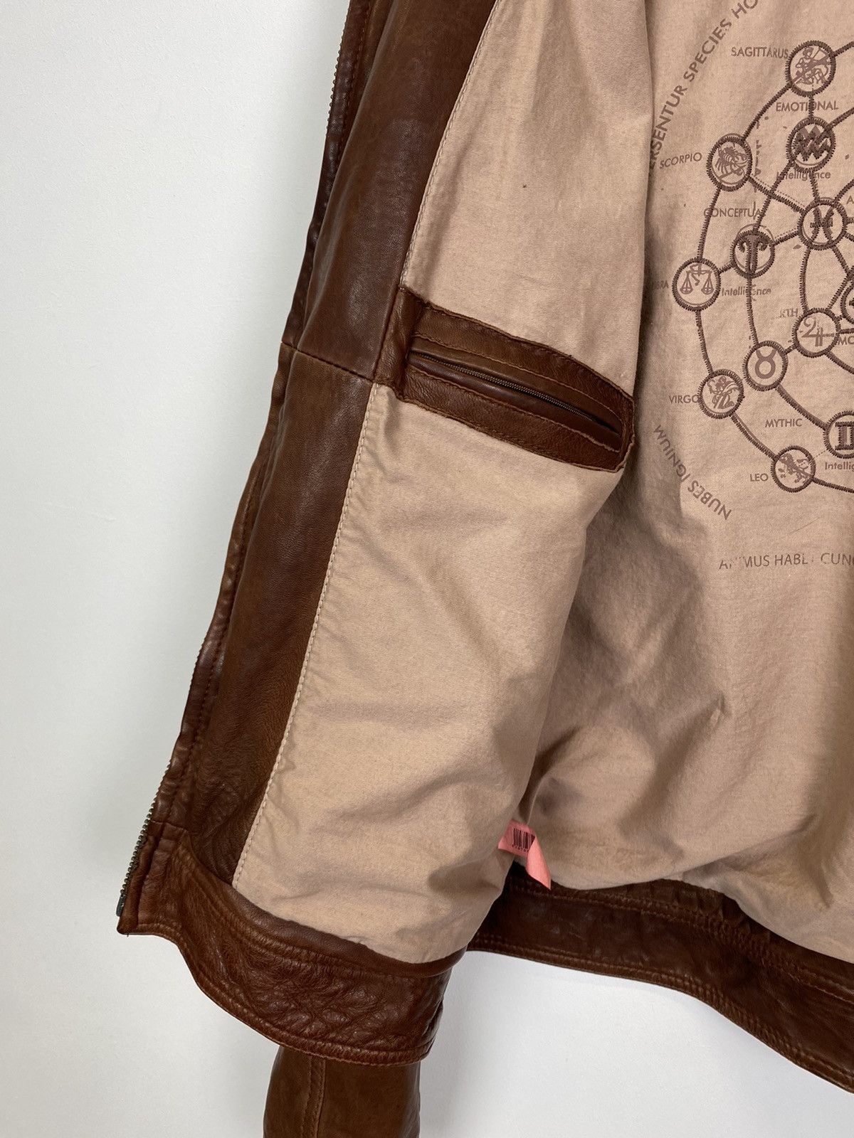 Other Vintage Oakwood Leather Jacket Brown Avant-Garde Japanese Size US L / EU 52-54 / 3 - 9 Thumbnail