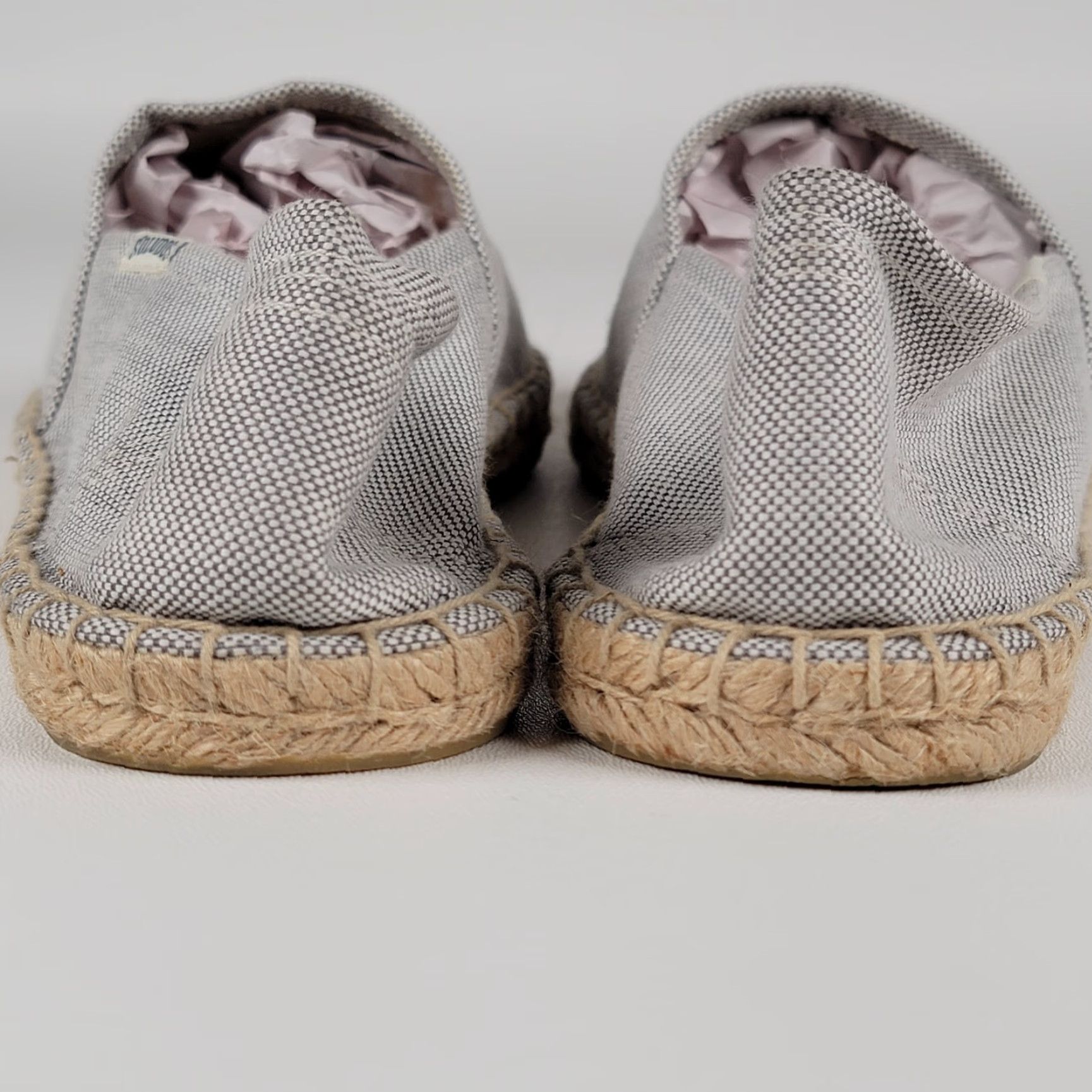 Soludos Soludos Almond Toe Platform Espadrille Slip On Gray Textile Canvas Women Size 9 Slip-On Casual Bohemian Nature 90s Style Womens Size US 7 / IT 37 - 6 Thumbnail