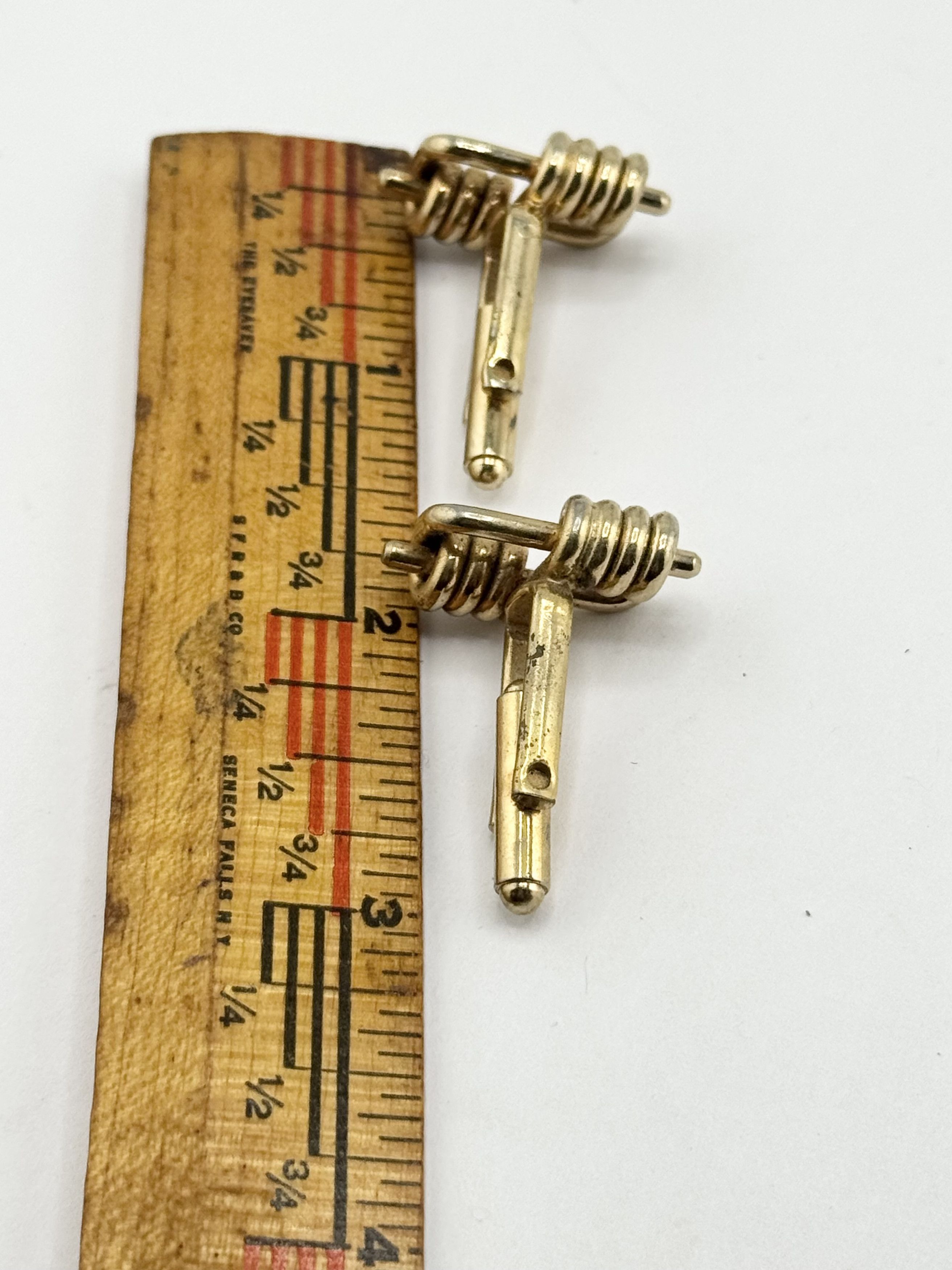 Vintage Vintage woven spiral gold tone cuff links Size ONE SIZE - 3 Thumbnail