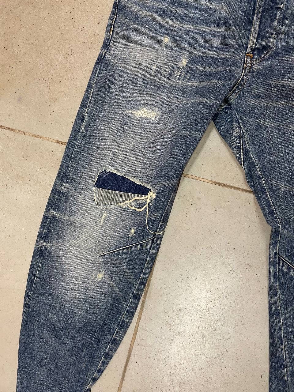 G-Star Arc 3D Relaxed Tapered Vintage G Star Raw Distressed Jeans Size US 30 / EU 46 - 8 Thumbnail
