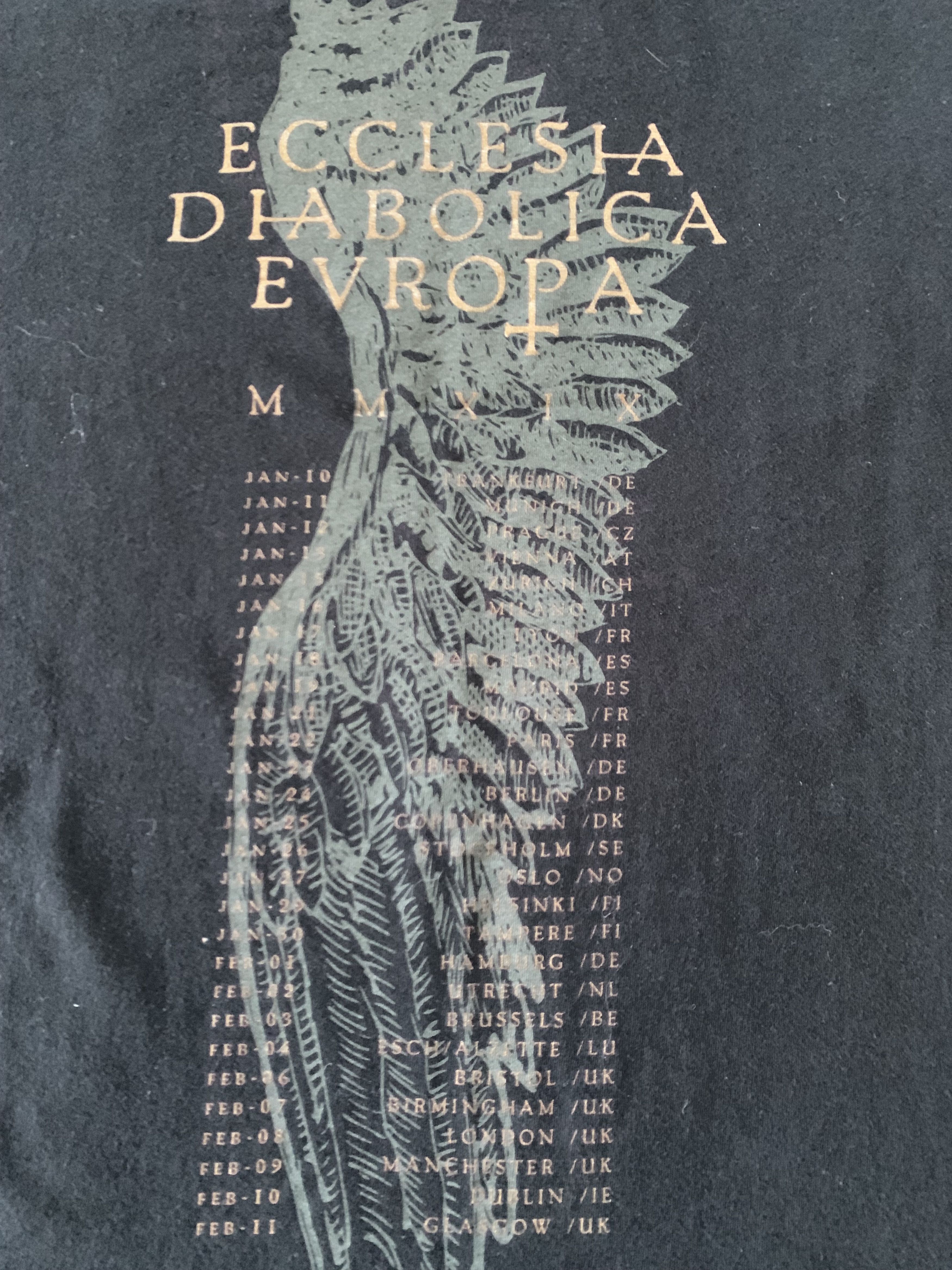 Band Tees × Gildan Vintage Behemoth Ecclesia Diabolica Catholica T Shirt 2018 Size US M / EU 48-50 / 2 - 8 Thumbnail