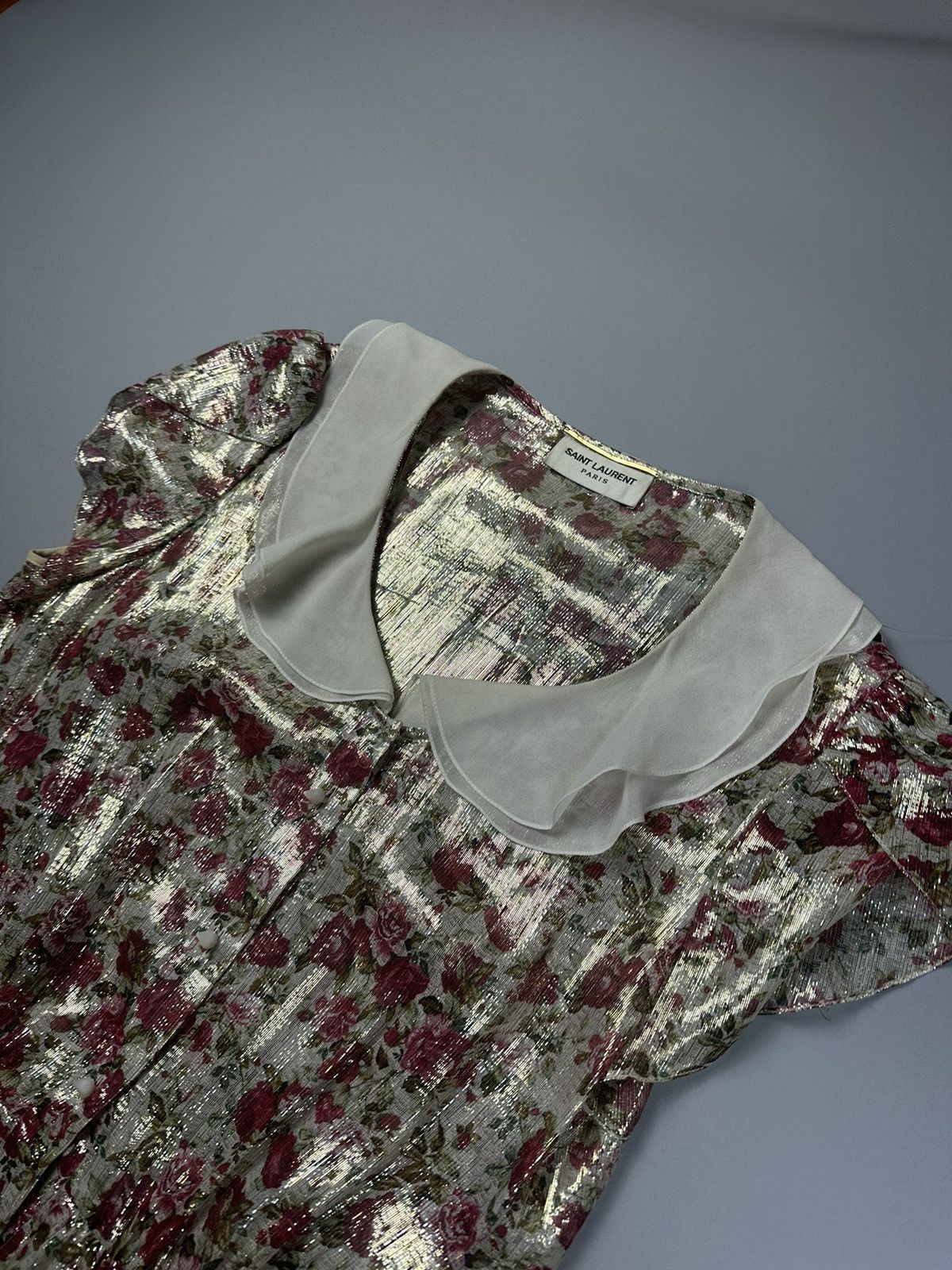 Saint Laurent Paris Saint Lauren floral silk dress Size S / US 4 / IT 40 - 3 Thumbnail
