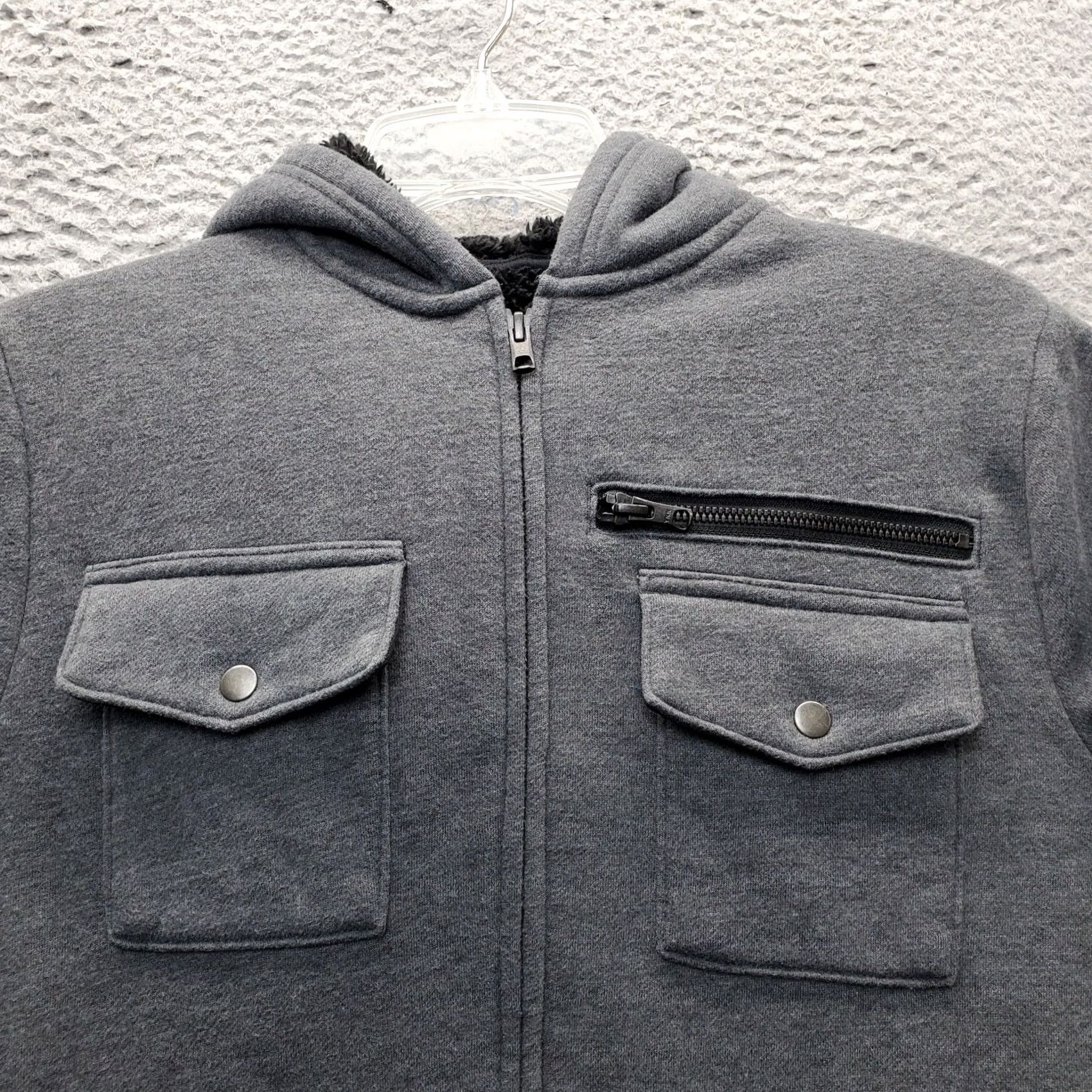 Vintage Urban Pipeline Hooded Jacket Womens Size L Gray Sherpa Lined Cozy Warm Zip Up EUC Size L / US 10 / IT 46 - 5 Thumbnail