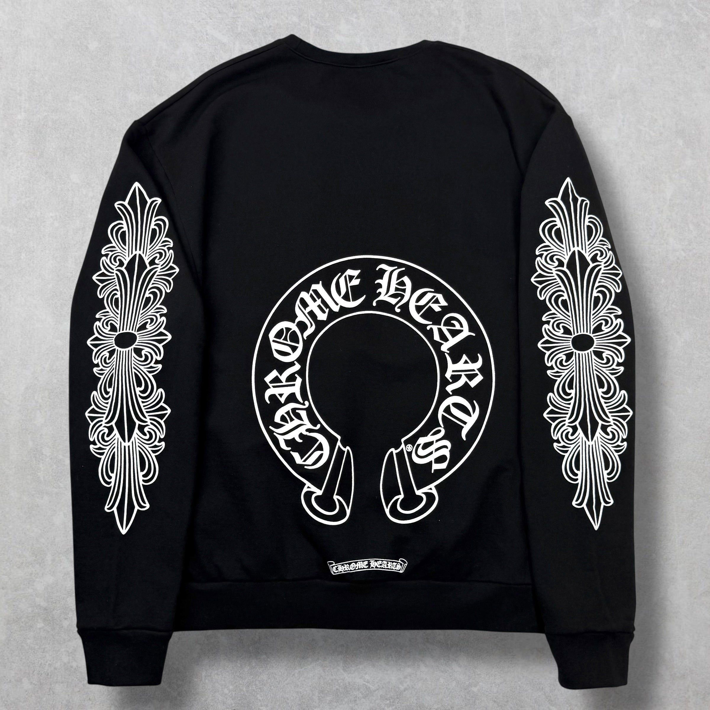 Chrome Hearts Chrome Hearts Horseshoe Floral Crewneck Black L Size US L / EU 52-54 / 3 - 2 Thumbnail