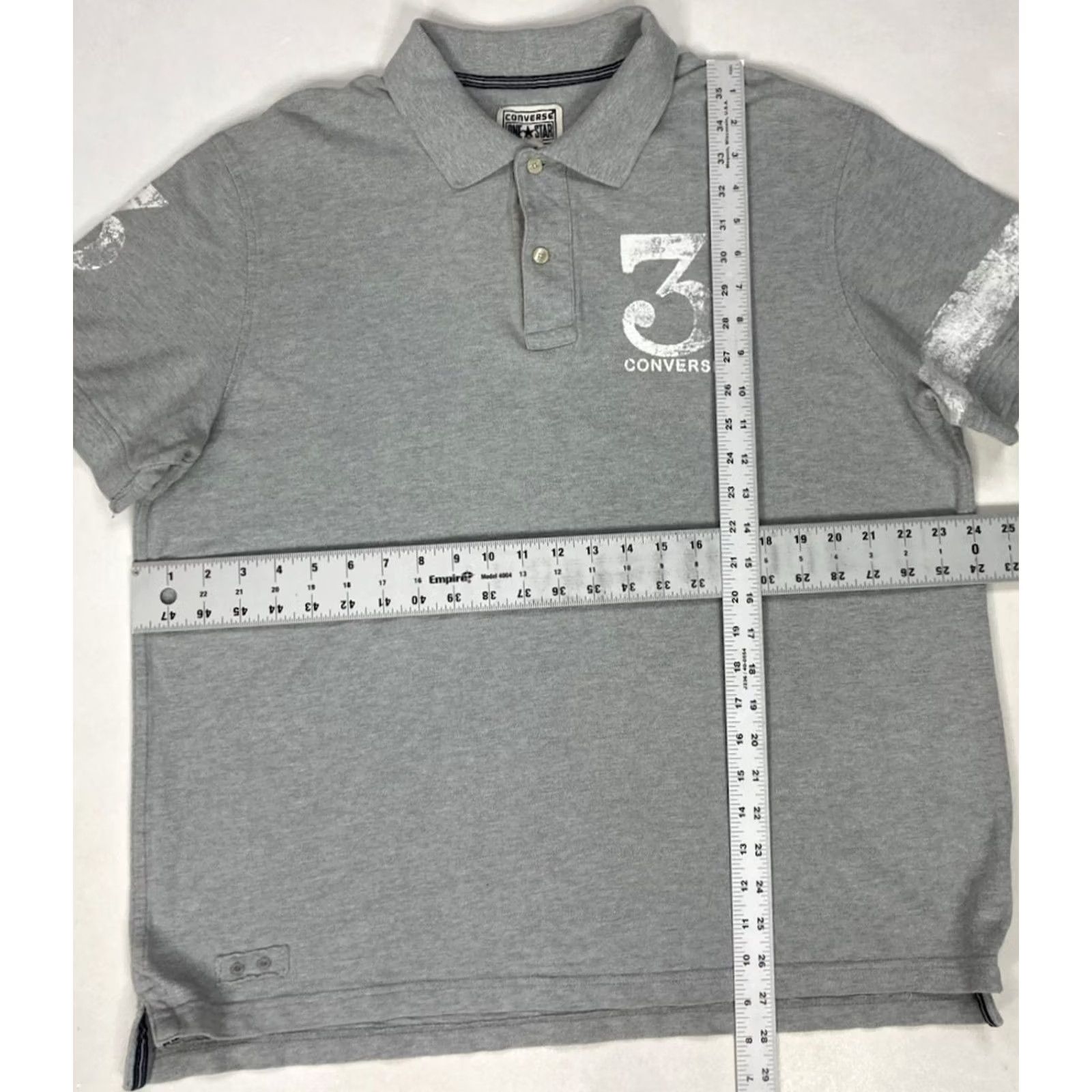 Converse VINTAGE Converse Polo Shirt Men XL Gray Short Sleeve Logo 3 White Size US XL / EU 56 / 4 - 6 Thumbnail