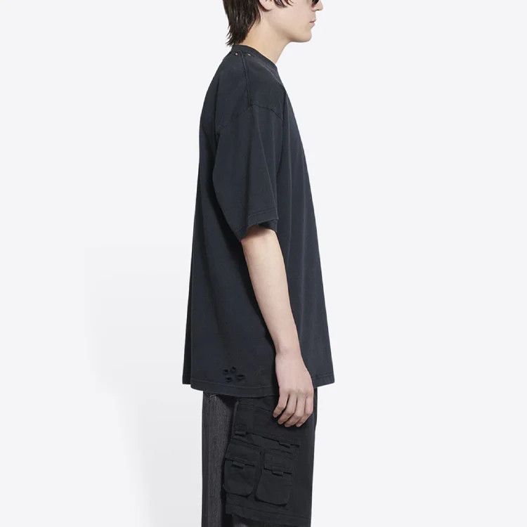 Balenciaga o1srvl11e0526 Large Fit T-Shirt in Black/White Size US L / EU 52-54 / 3 - 6 Thumbnail