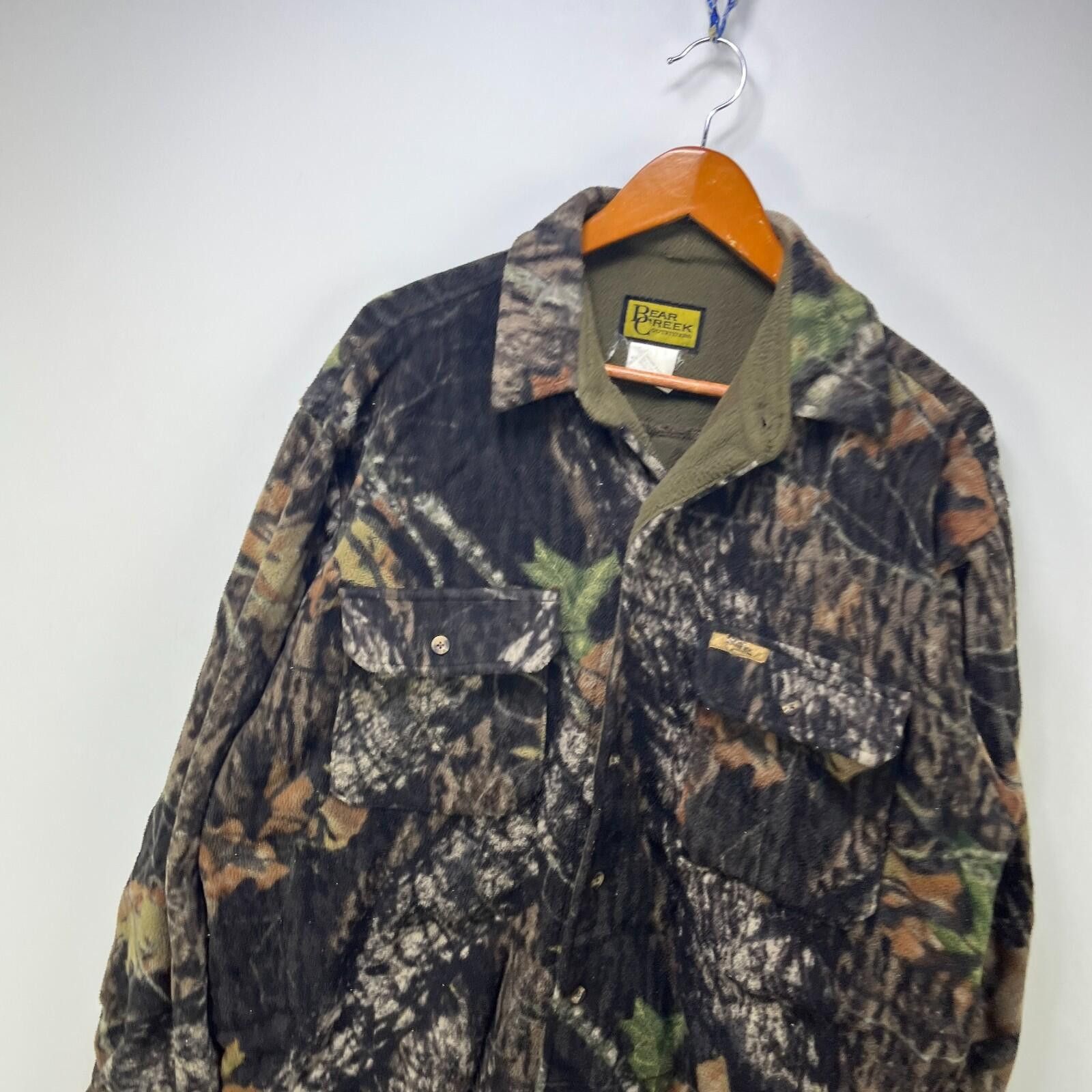 Vintage Vintage Real Tree Camo Fleece Button Up Sweater Large Size US L / EU 52-54 / 3 - 2 Thumbnail