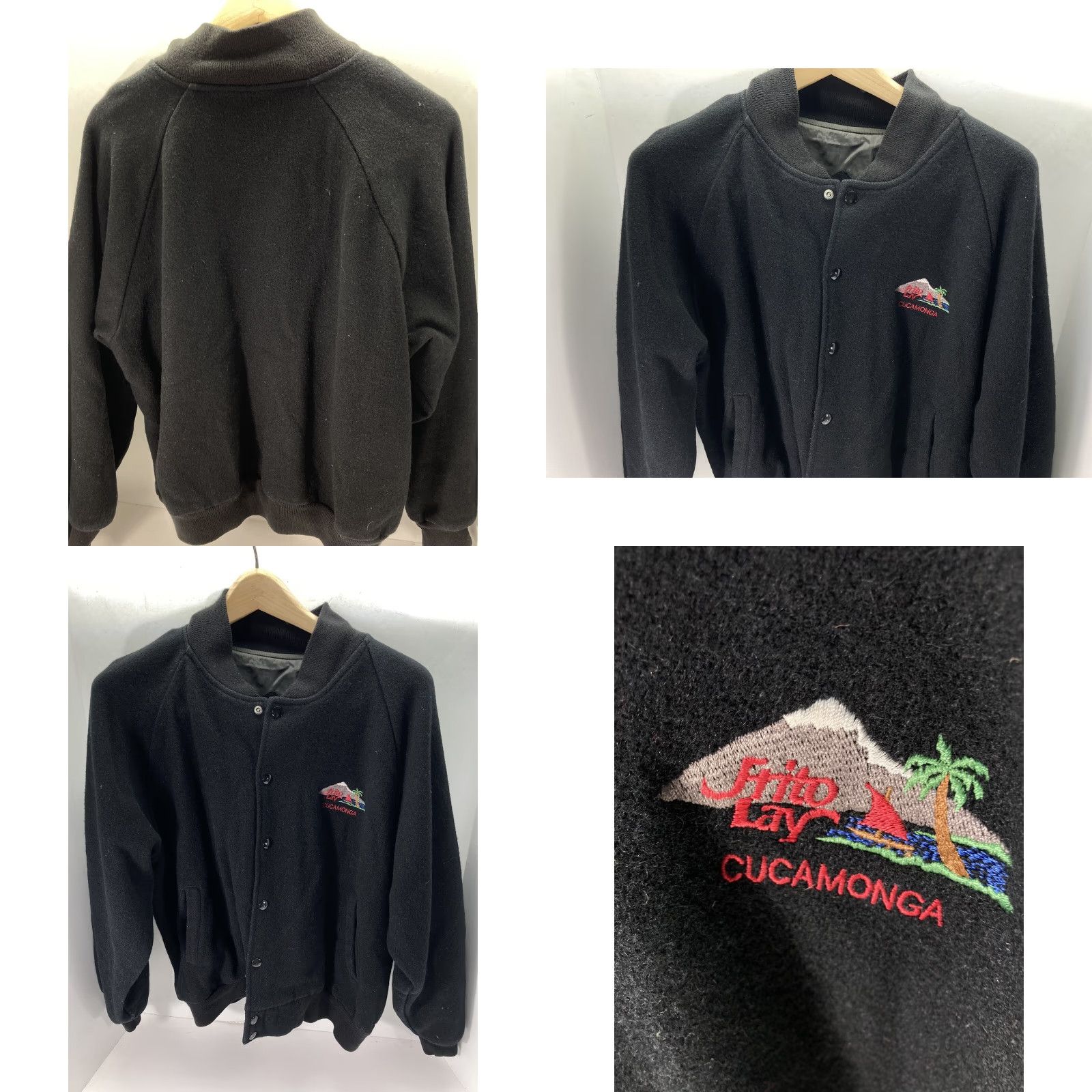 Vintage Frito Lay Cucamonga Jacket Coat Men XL Black Wool Blend Snap Vintage USA Varsity Jacket Men Size US XL / EU 56 / 4 - 9 Thumbnail