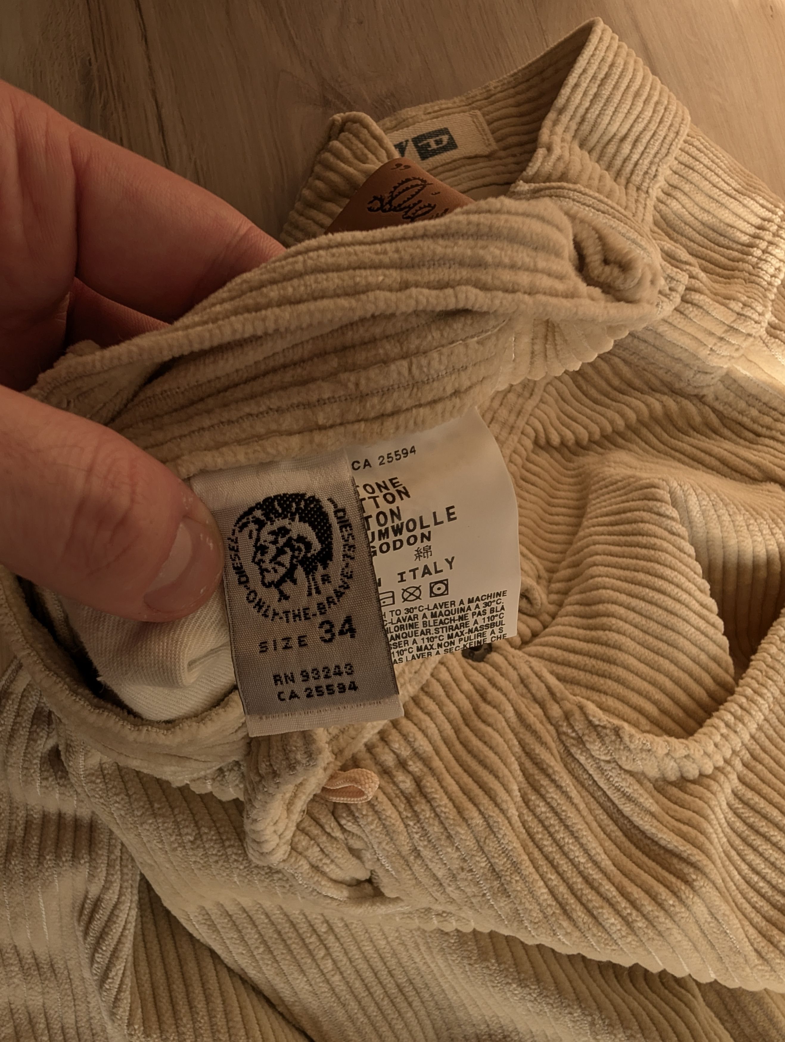 Diesel Diesel Saddle Corduroy 90s Relaxed Pants Size US 34 / EU 50 - 2 Thumbnail