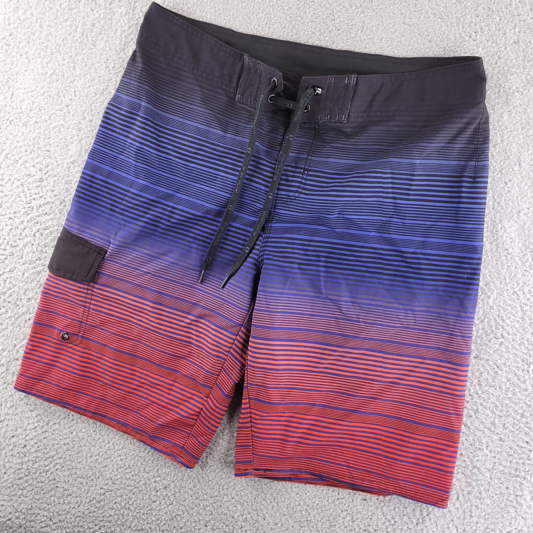 Hang Ten Hang Ten Boardshorts Mens 32 Striped Blue Red Trunks Bathing Suit Bottoms Swim Bottom Style: Trunks Size US 32 / EU 48 - 2 Thumbnail
