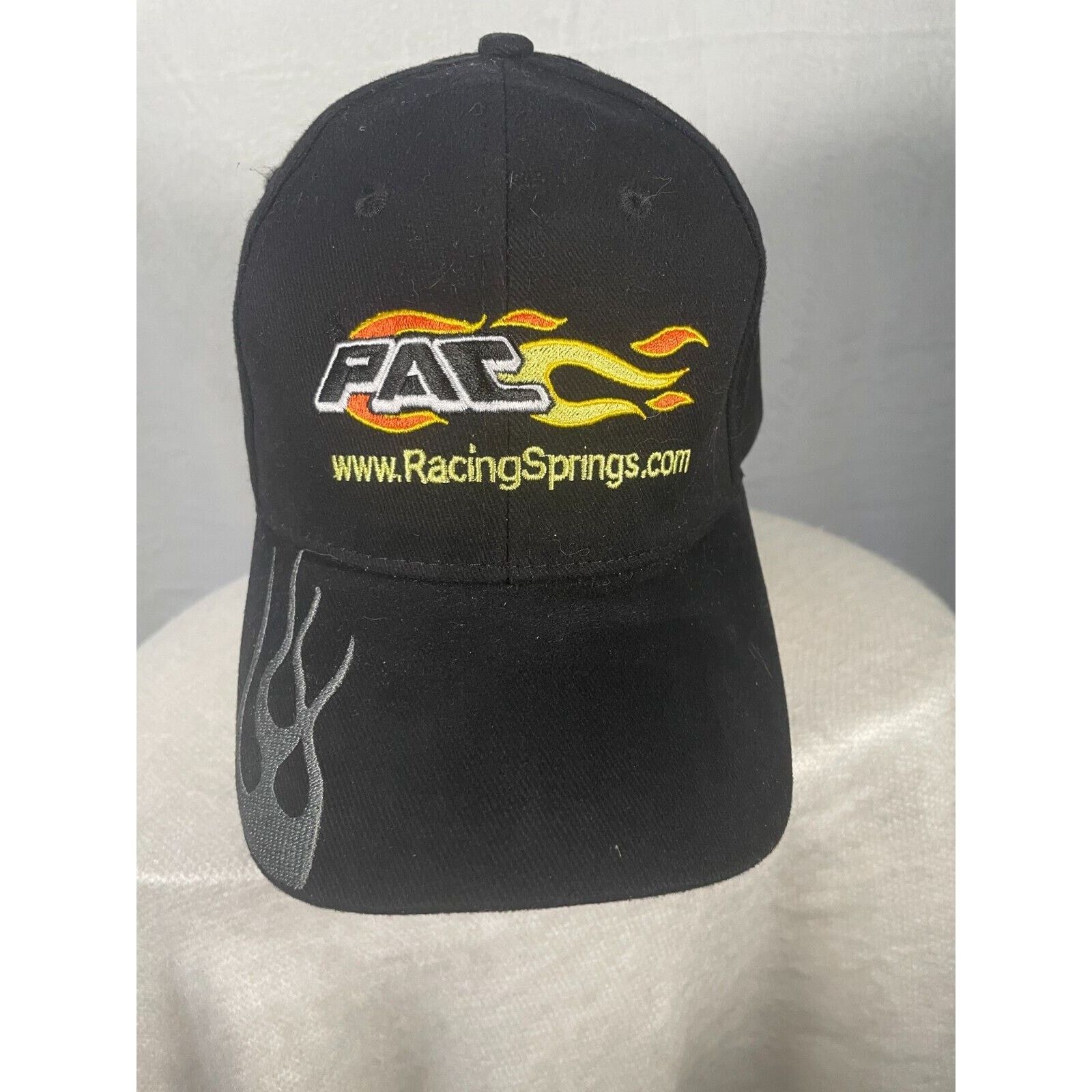 Vintage Vintage PAC Racing Springs Hat Flame Embroidered Logo Cap Size ONE SIZE - 2 Thumbnail