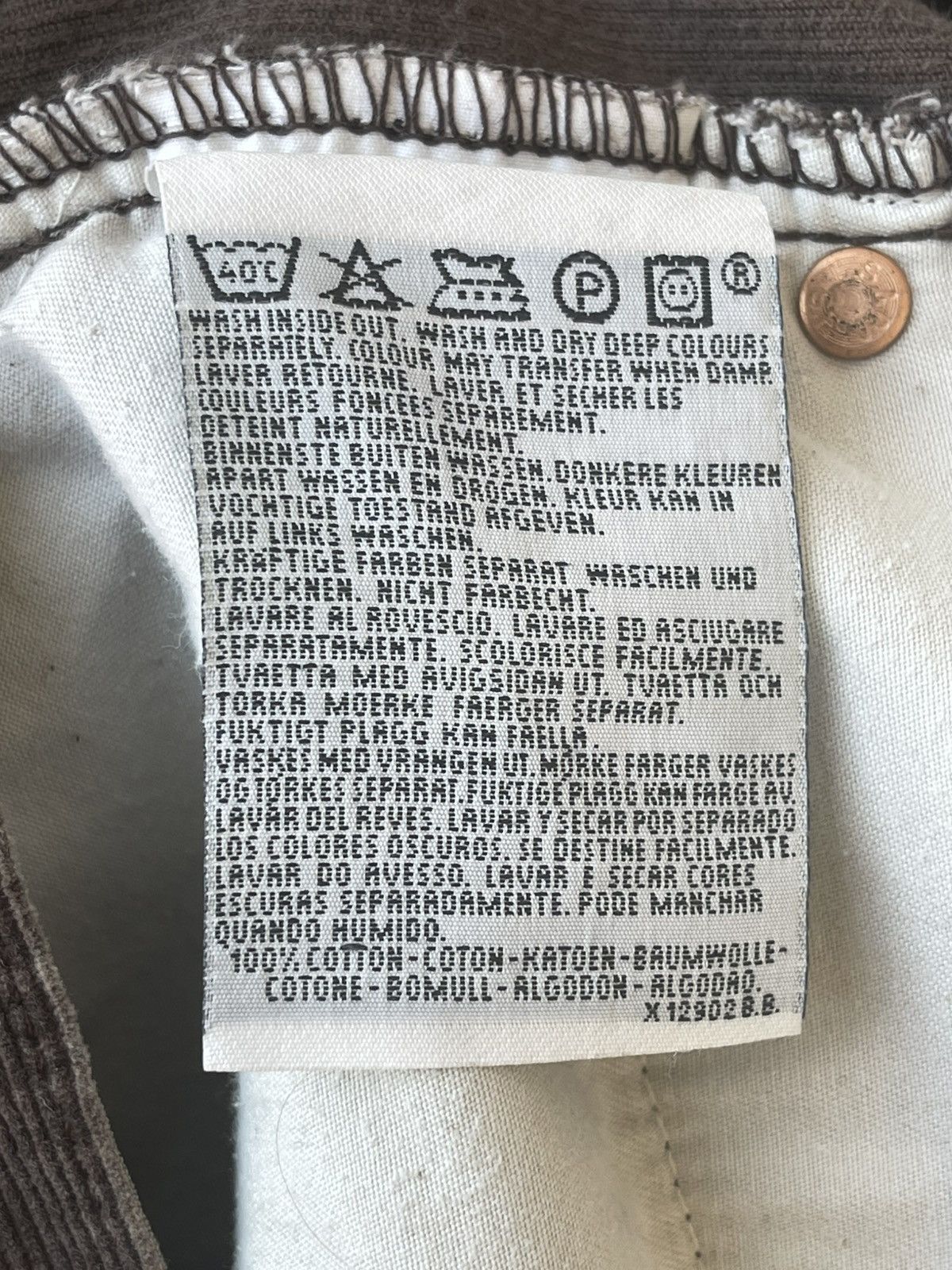 Levi's 551 White Tab Straight Fit Corduroy 5 Pocket Jeans Pants 90s Size US 31 - 11 Thumbnail