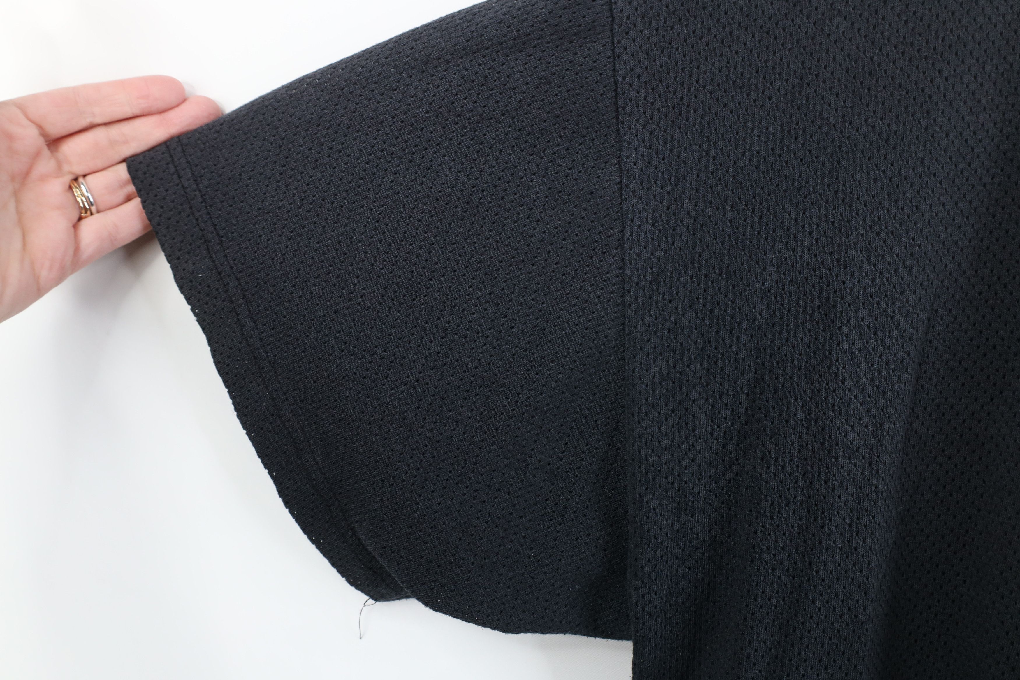 Russell Athletic Vintage 90s Russell Athletic Mesh Henley T-Shirt Black USA Size US XXL / EU 58 / 5 - 10 Thumbnail