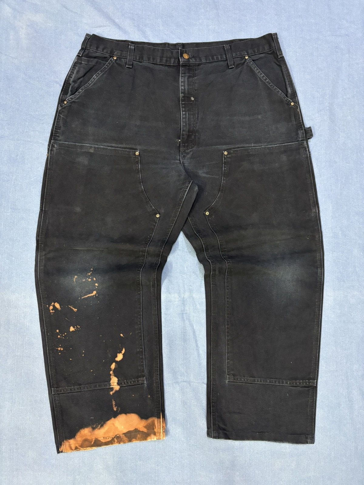 Carhartt Rare 90s Carhartt BO1 BLK Double knee denim Size US 40 / EU 56 - 1 Thumbnail