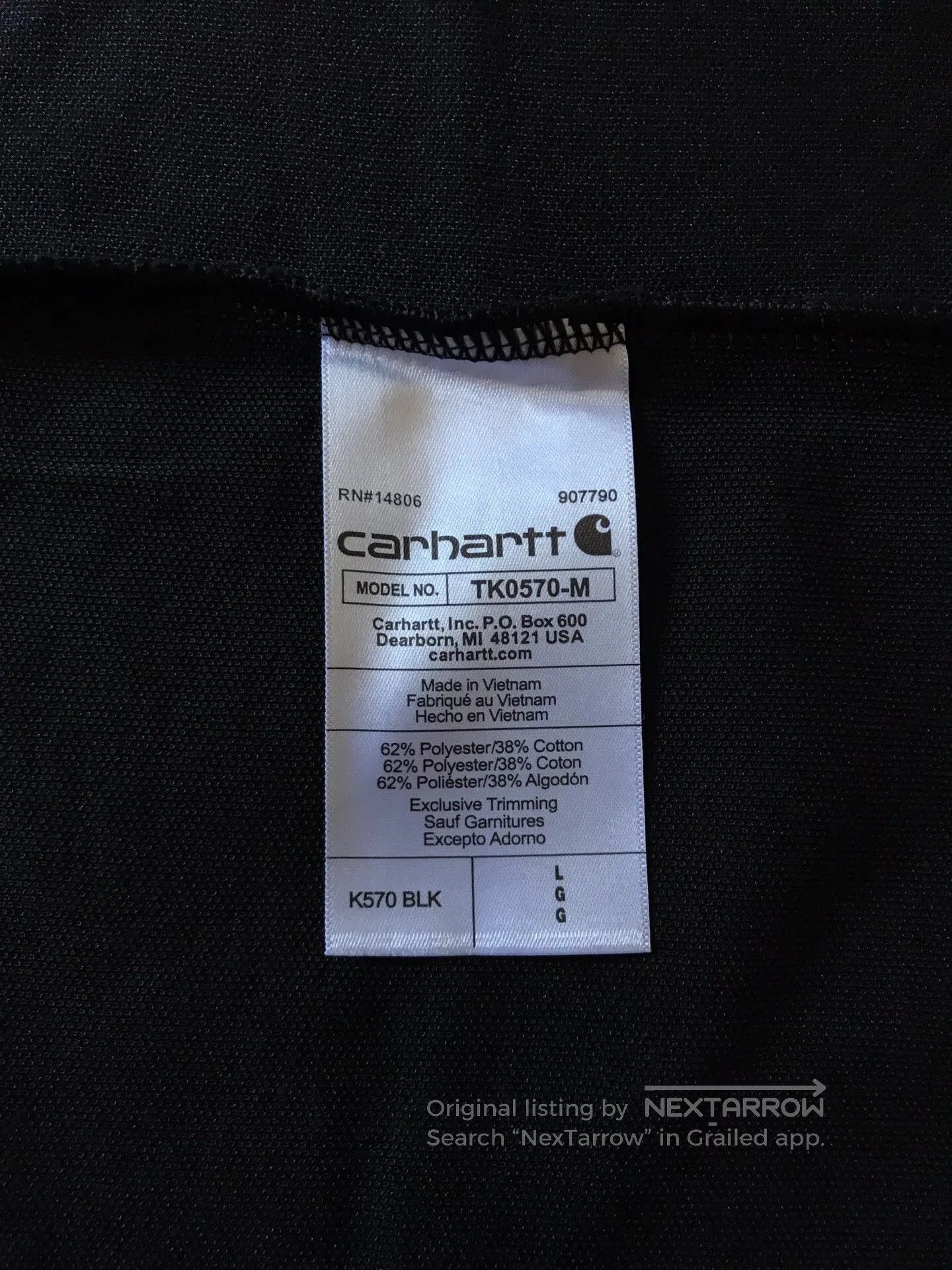 Carhartt Carhartt K570 Black Short Sleeve Polo. Size US L / EU 52-54 / 3 - 8 Thumbnail