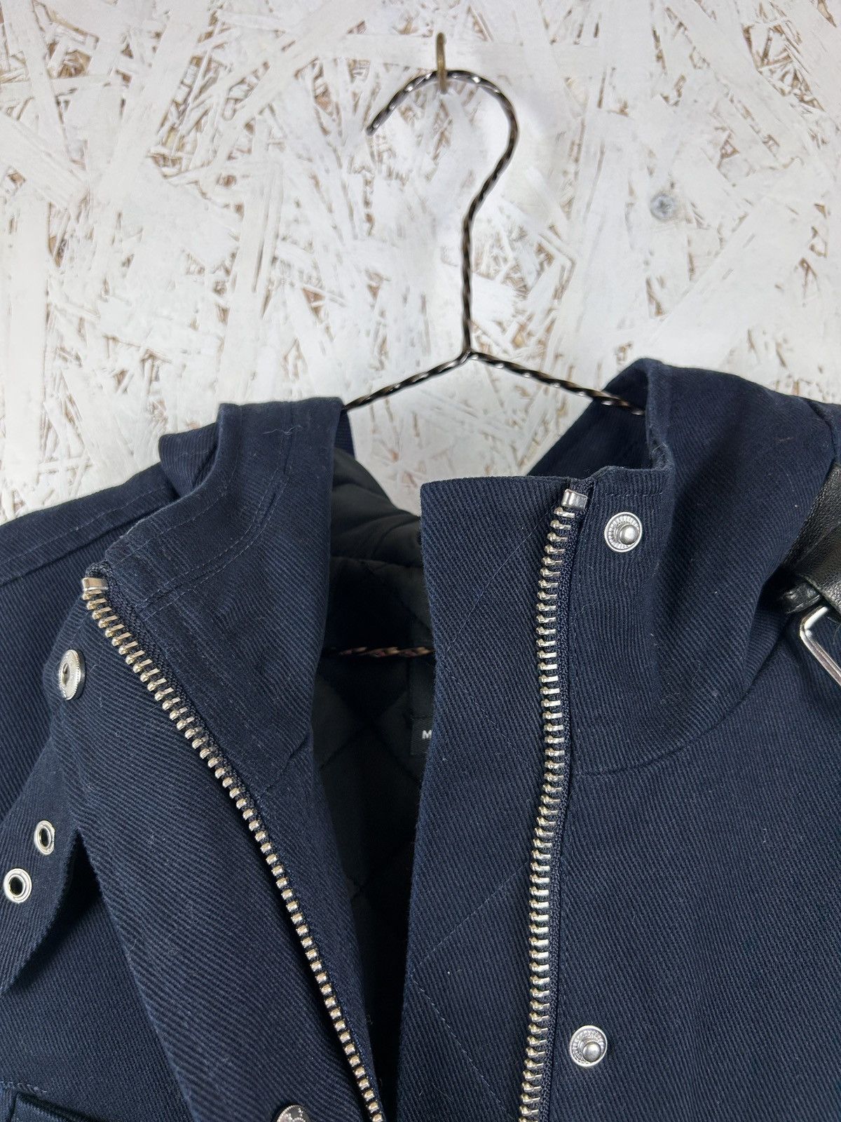 The Kooples The Kooples Leather Parts Womens Parka Jacket In Blue Size M / US 6-8 / IT 42-44 - 8 Thumbnail