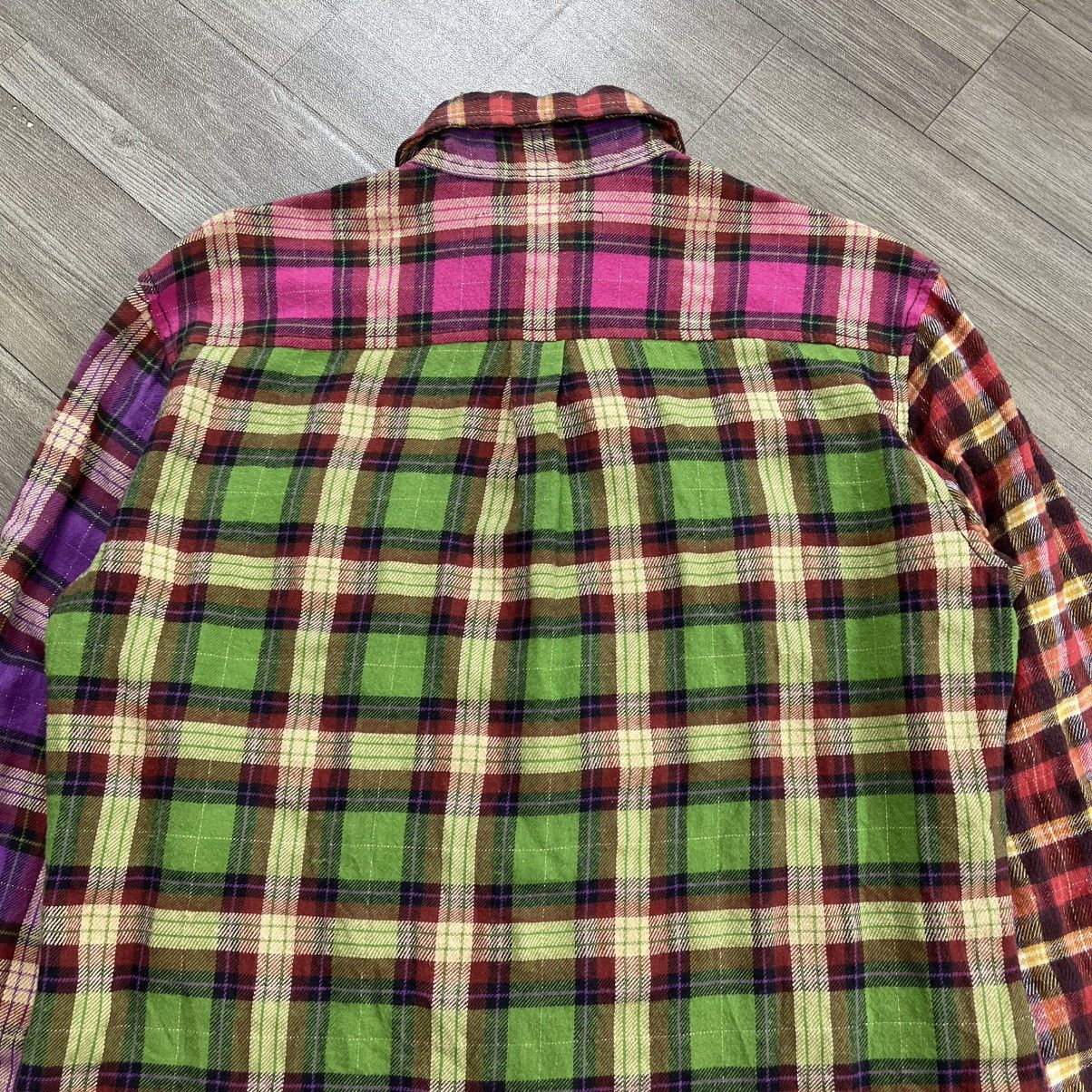 Number (N)ine 2000s Breathmint Patchwork Plaid Western Distressed Shirt Size US M / EU 48-50 / 2 - 12 Thumbnail