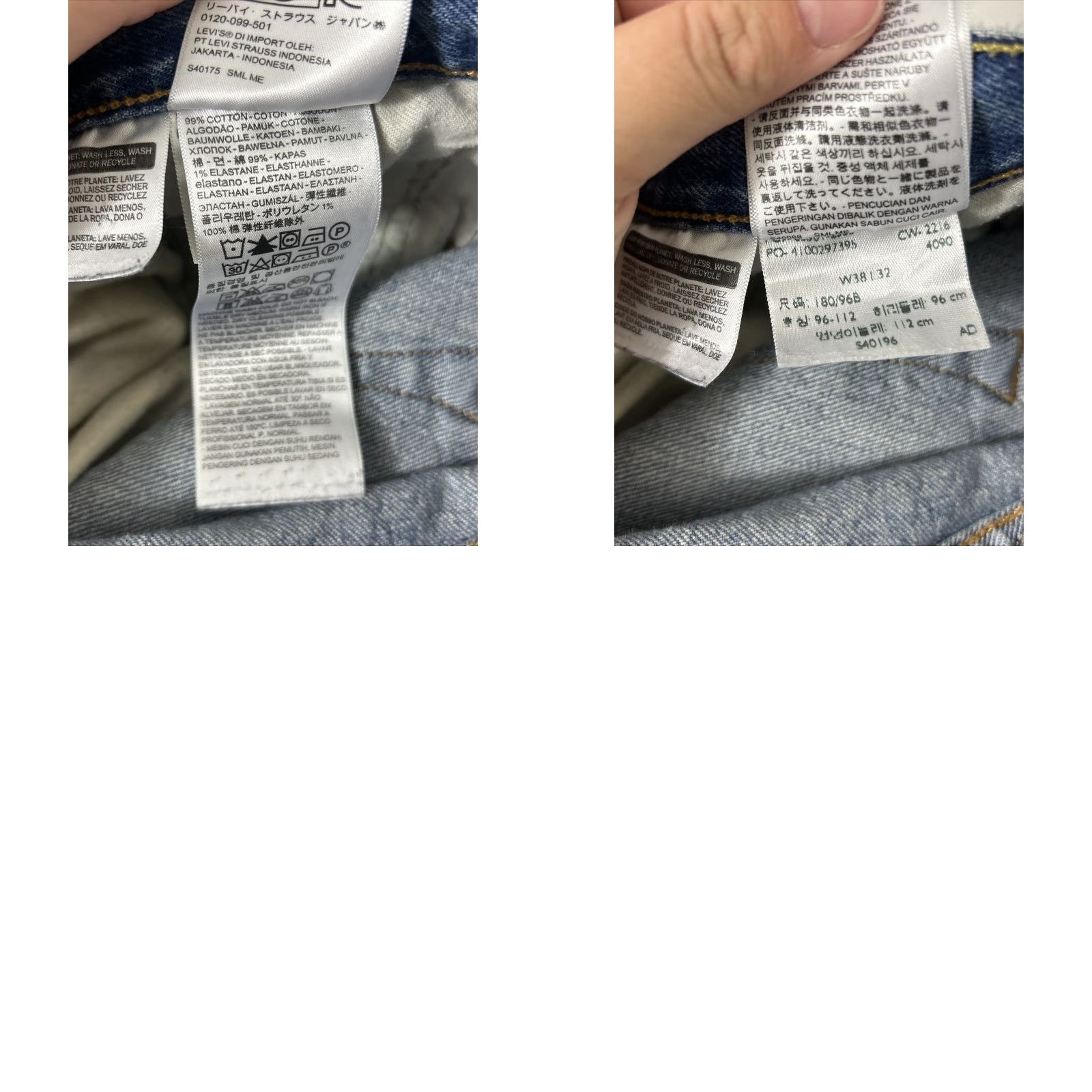 Levi's Levi’s 501 Jeans Mens 38x32 Medium Wash Blue Button Fly Belt Loops Straight Regular Belted Size US 38 / EU 54 - 10 Thumbnail
