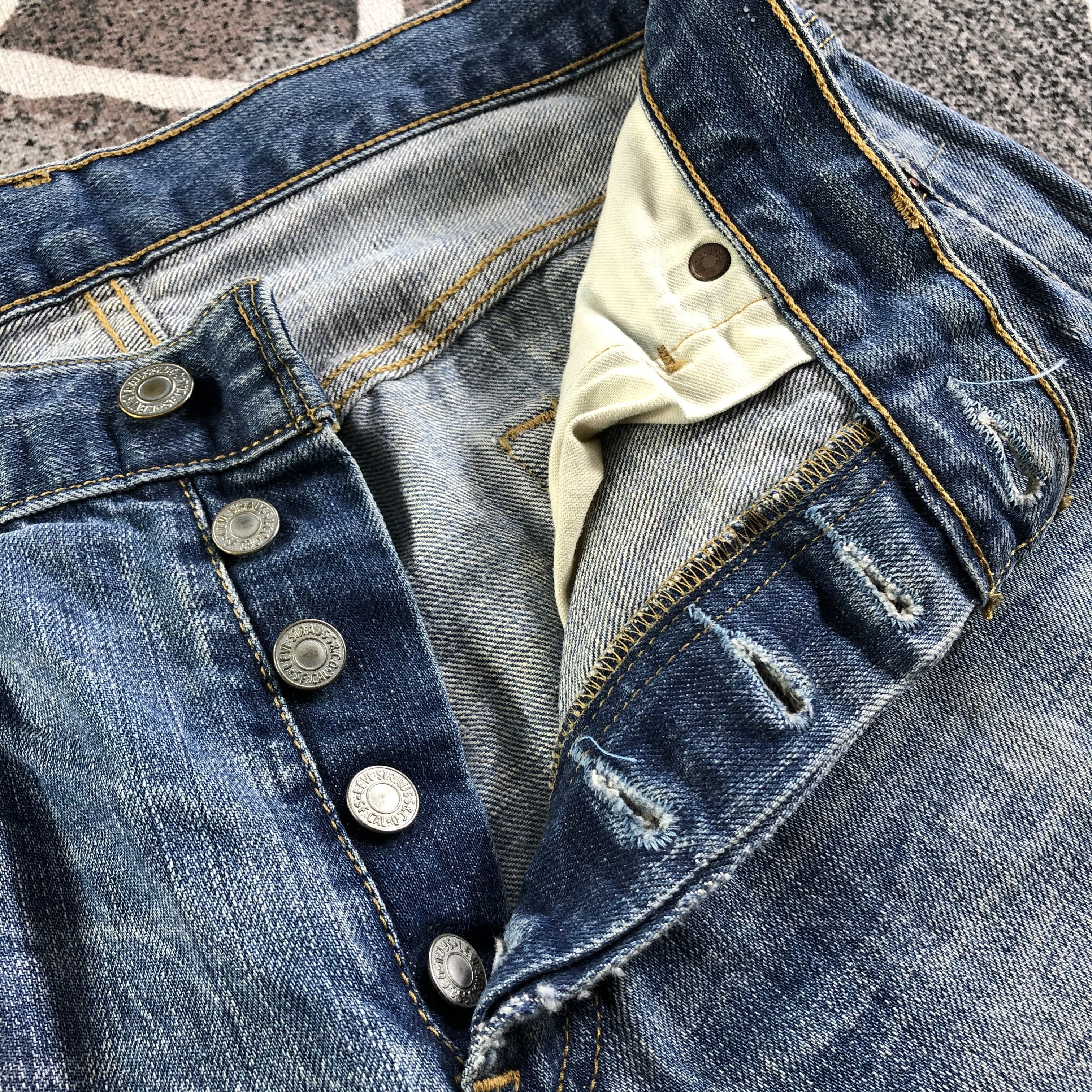 Levi's Vintage Levis 501 Jeans Distressed Denim KJ2727 Size US 30 / EU 46 - 8 Thumbnail