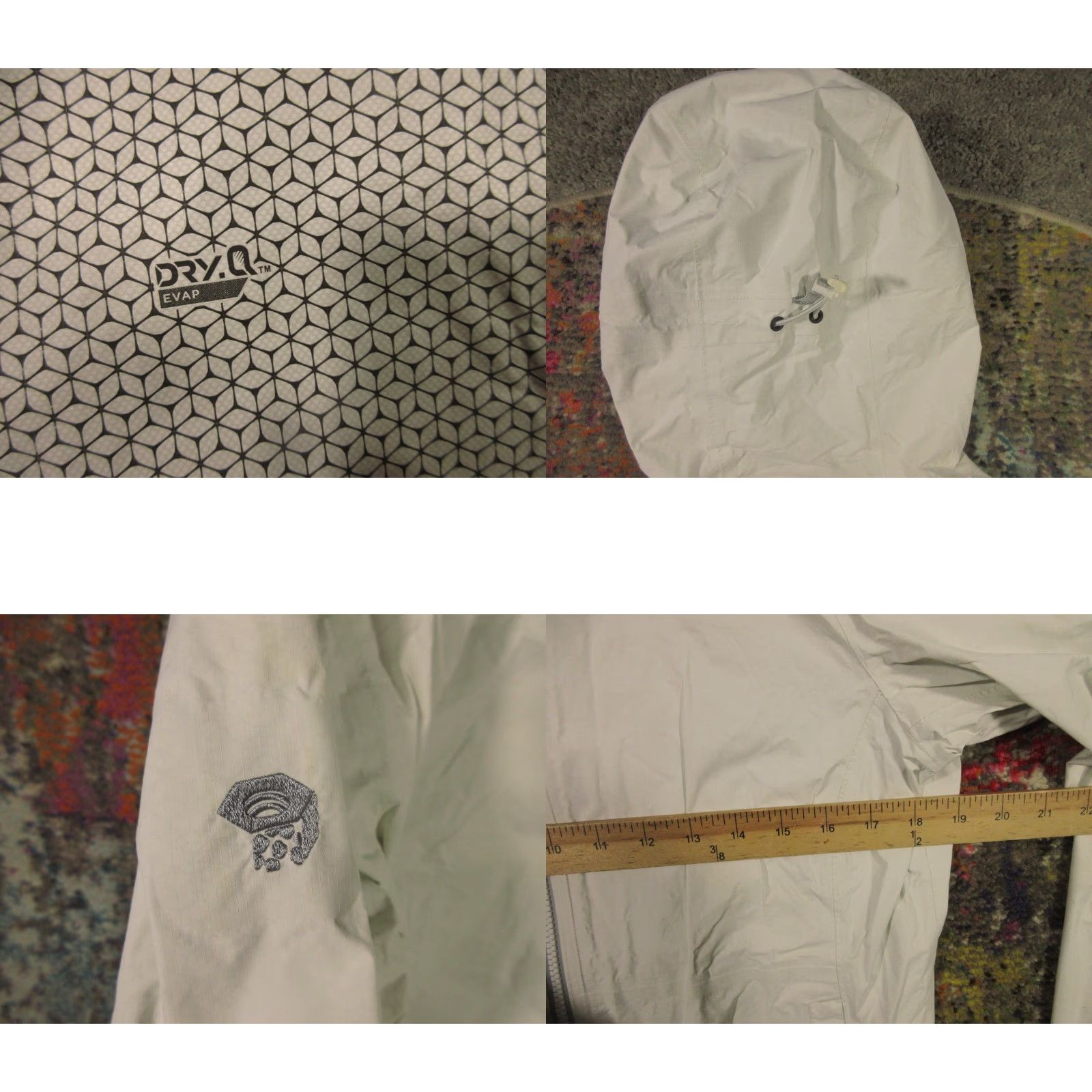 Mountain Hardwear Mountain Hardwear DryQ EVAP Rain Jacket Parka Women's M White Full Zip Hooded Size M / US 6-8 / IT 42-44 - 8 Thumbnail