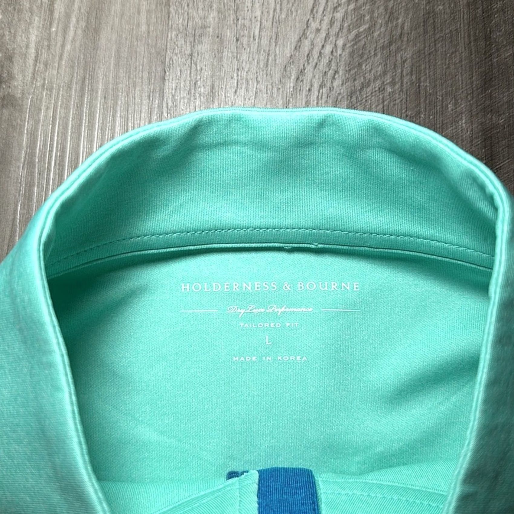 Vintage Holderness & Bourne Dry Luxe Performance Tailored Fit Quarter Zip - Men L Green Sweatshirt Pullover Shirt Regular Size US L / EU 52-54 / 3 - 7 Thumbnail