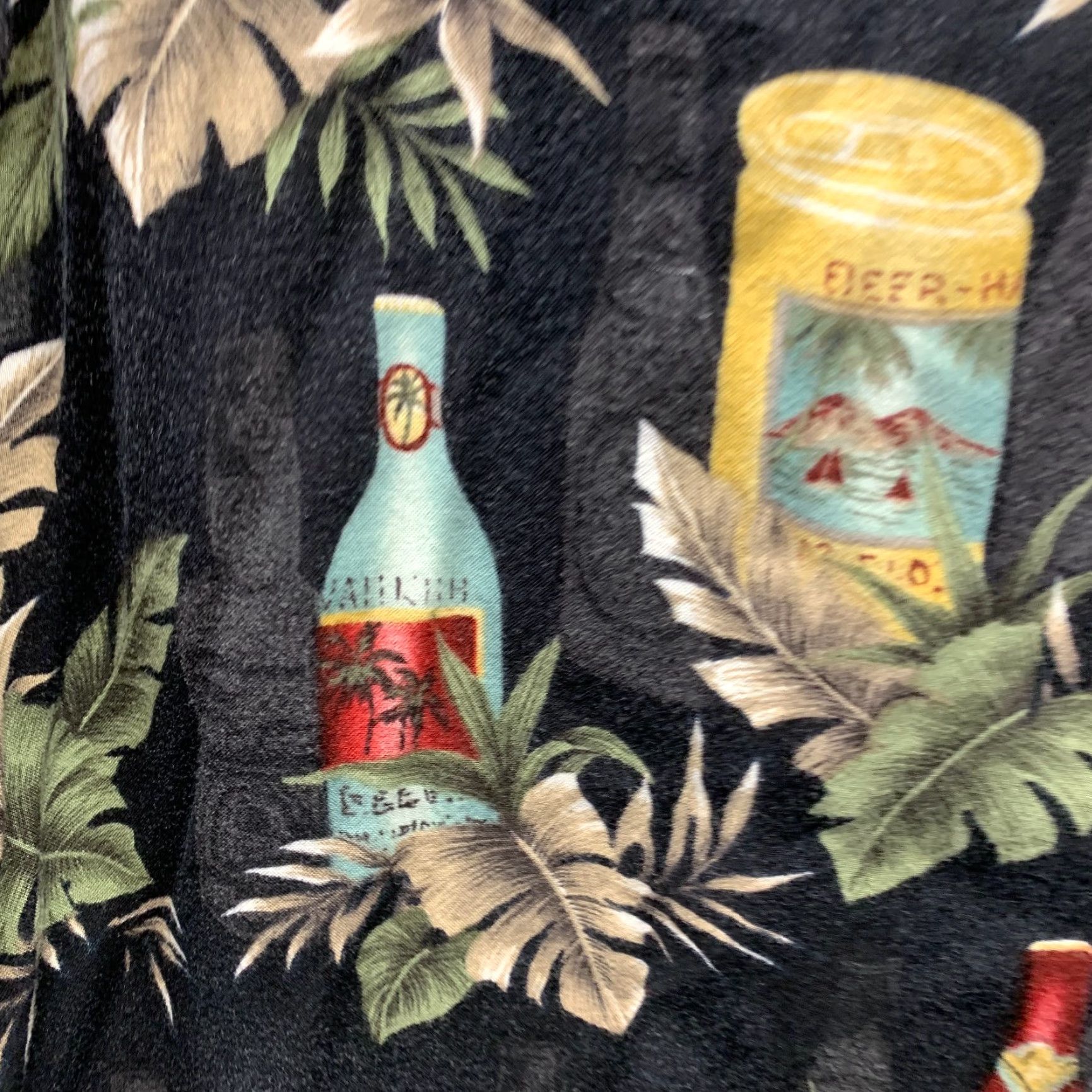 Pierre Cardin VINTAGE Pierre Cardin Shirt Mens Large Black Floral Palms Rayon Viscose Light Knit Casual Party/Travel Button-Up Short Sleeve Size US L / EU 52-54 / 3 - 5 Thumbnail