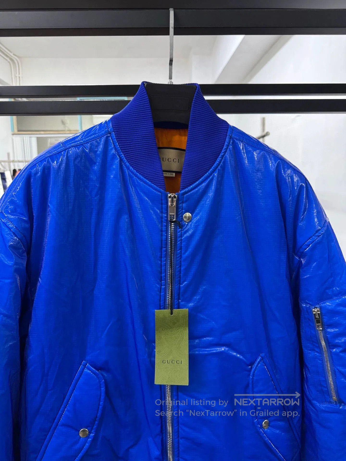 Gucci gucci men's bomber jacket in blue. Size US L / EU 52-54 / 3 - 2 Thumbnail