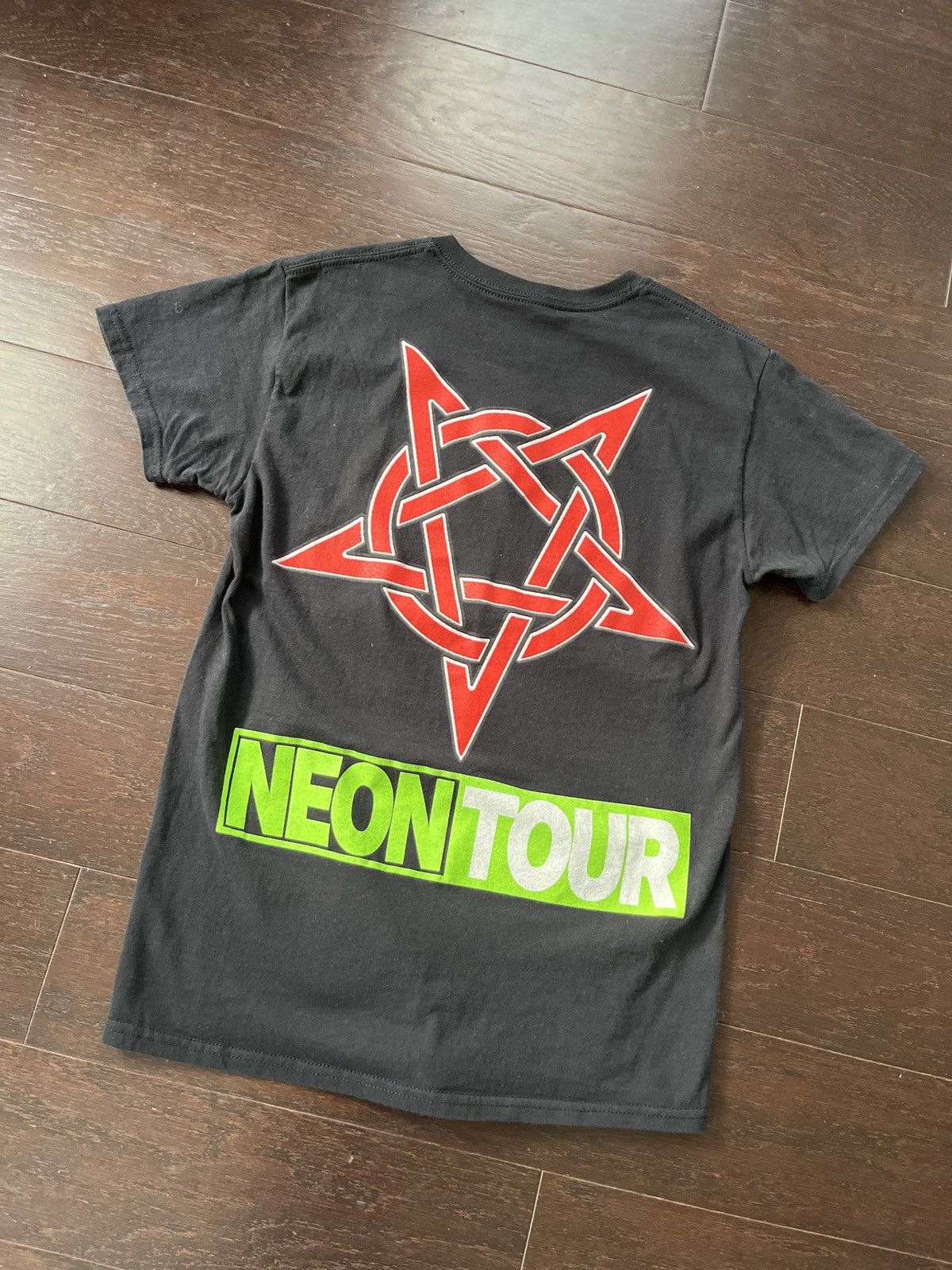 image of Destroy Lonely x Ken Carson Playboi Carti Anarchy Tee Neon Tour in Black, Men's (Size Small)