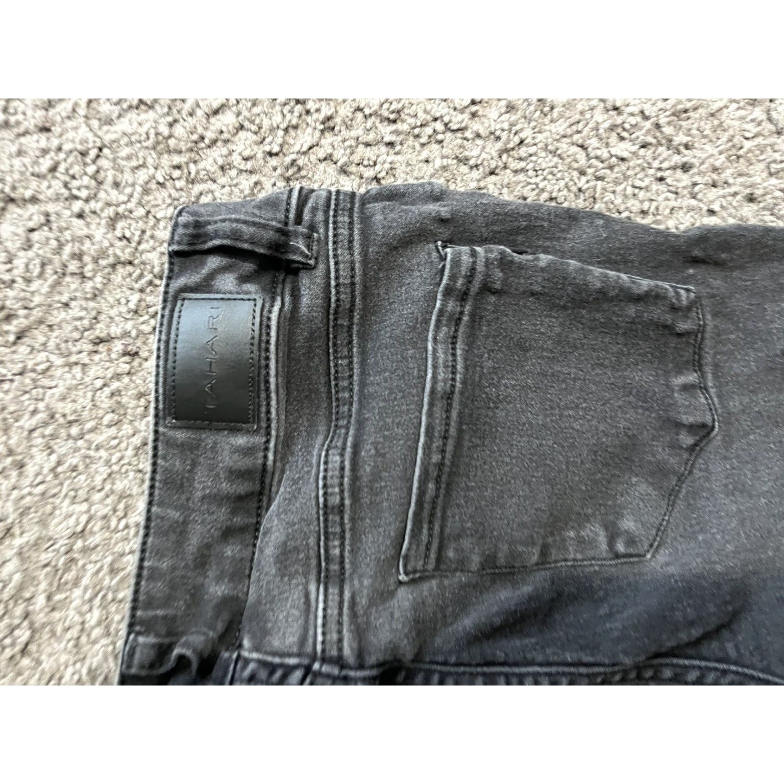 Vintage Tahari Jeans Skinny Mid Rise Black Denim 10 Womens Regular Size 10 Tahari Brand 5-Pocket Denim Size 32" / US 10 / IT 46 - 5 Thumbnail