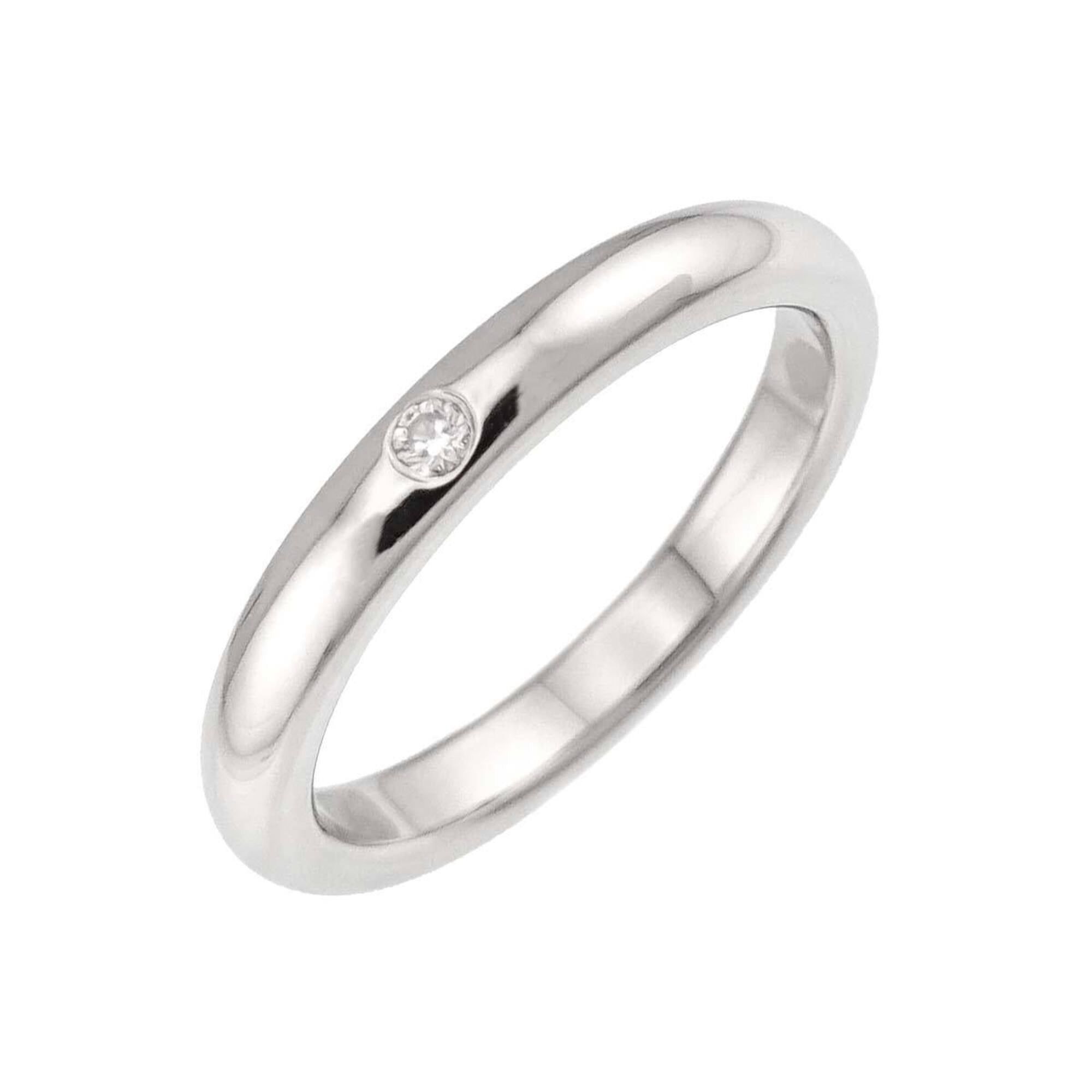 Tiffany & Co. Tiffany & Co. Stacking Band Ring with 1 Diamond, Platinum. Size ONE SIZE - 1 Thumbnail