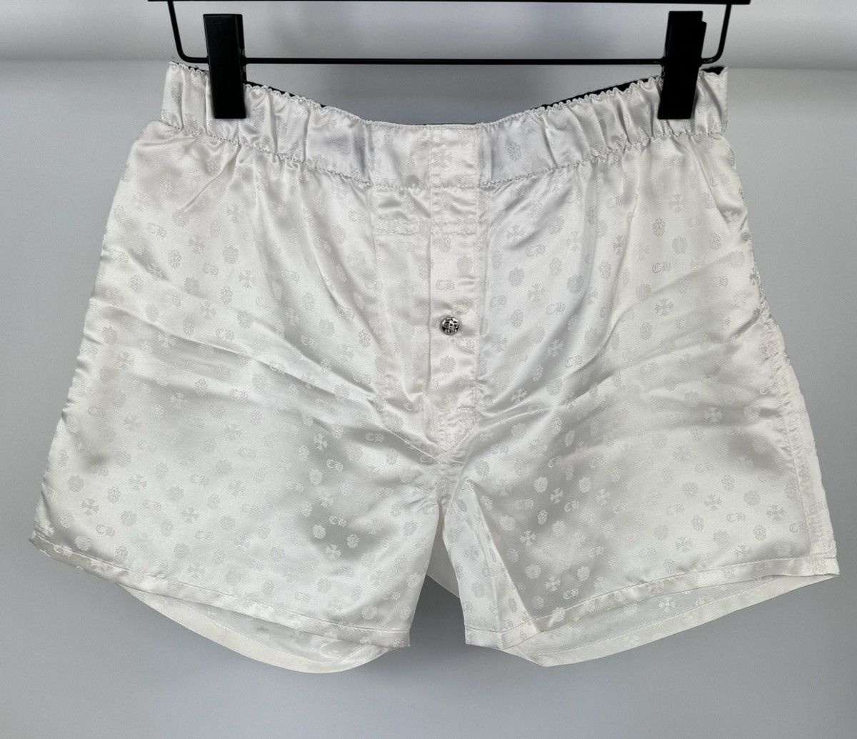 Chrome Hearts LOGO PRINT SILK SHORTS Size US 34 / EU 50 - 1 Thumbnail