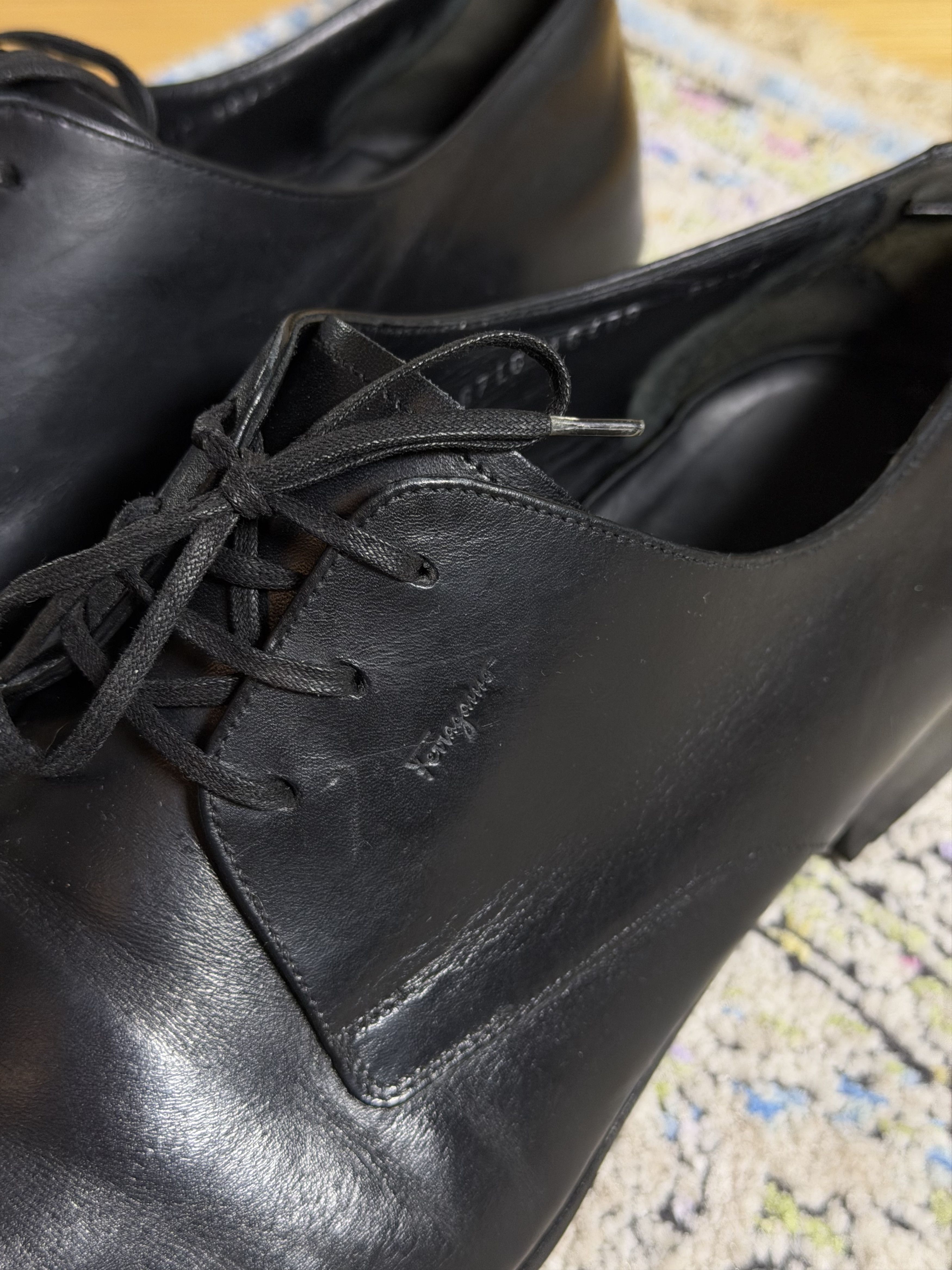 Salvatore Ferragamo Salvatore Ferragamo Tramezza Derby Black Shoes Size US 10.5 / EU 43-44 - 3 Thumbnail