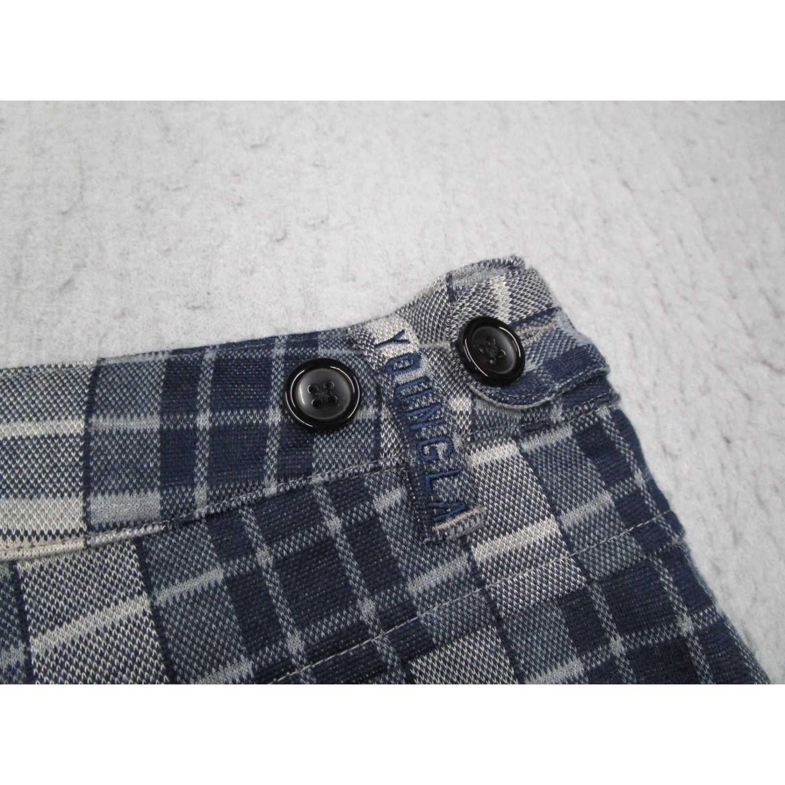 YoungLA YoungLA Mens Pants 34x32 Blue Gray Plaid Tapered Stretch Athletic Style #614 Size US 34 / EU 50 - 5 Thumbnail