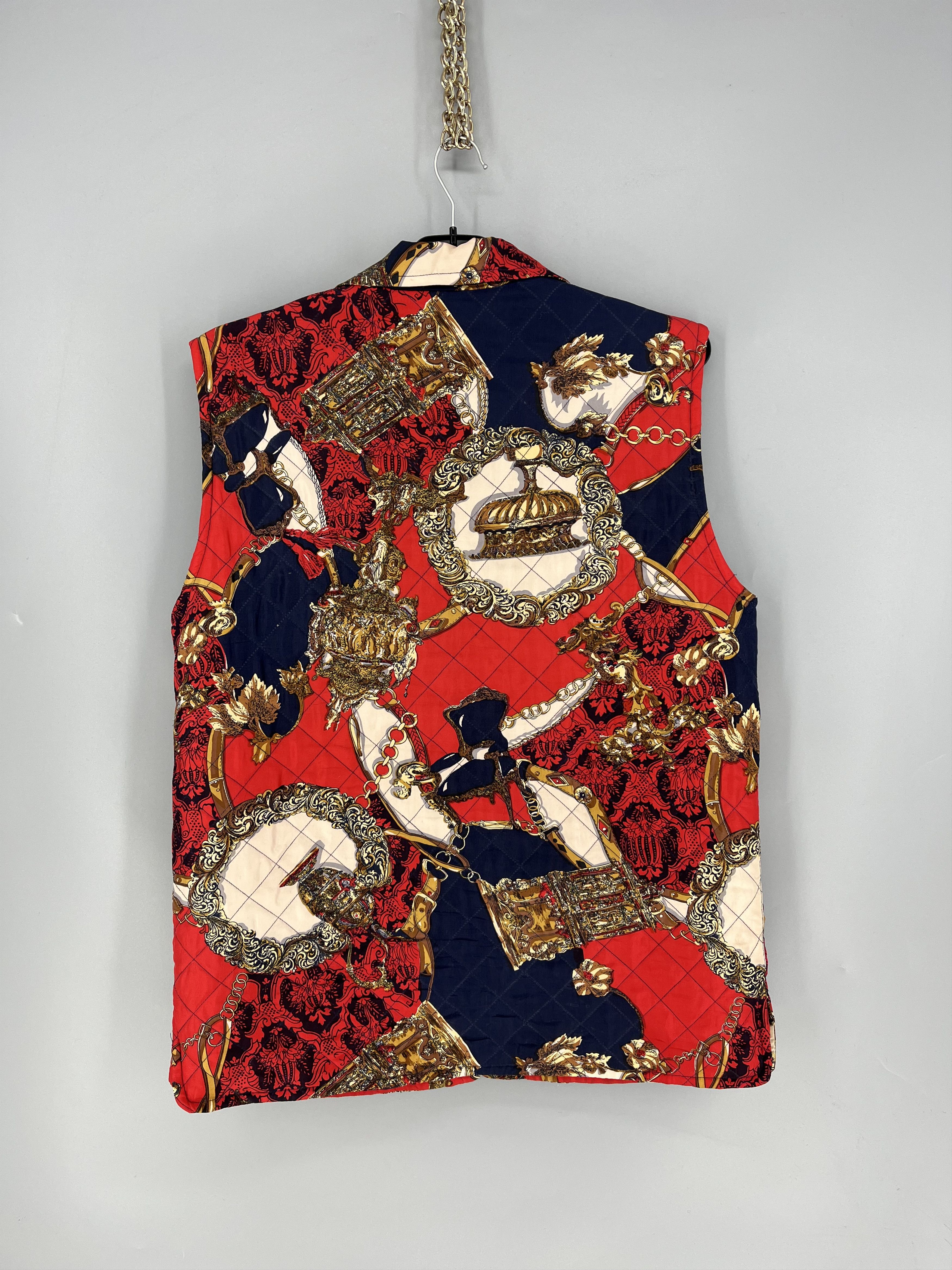Vintage Vintage U No Quilted Baroque Print Vest Waistcoat Size 40 Size M / US 6-8 / IT 42-44 - 12 Thumbnail