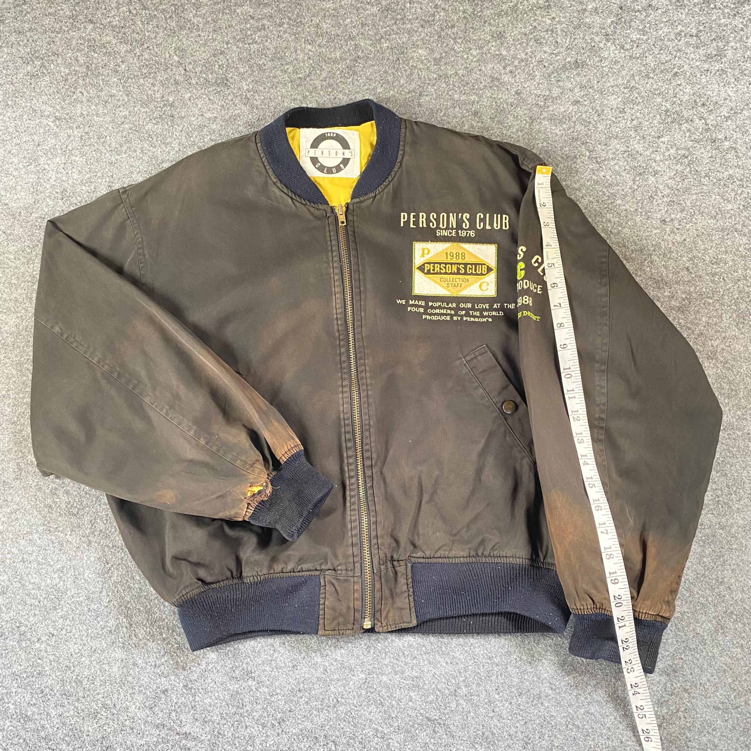 PERSON'S Vintage 90s Person Club Bombers Jacket Size US L / EU 52-54 / 3 - 5 Thumbnail