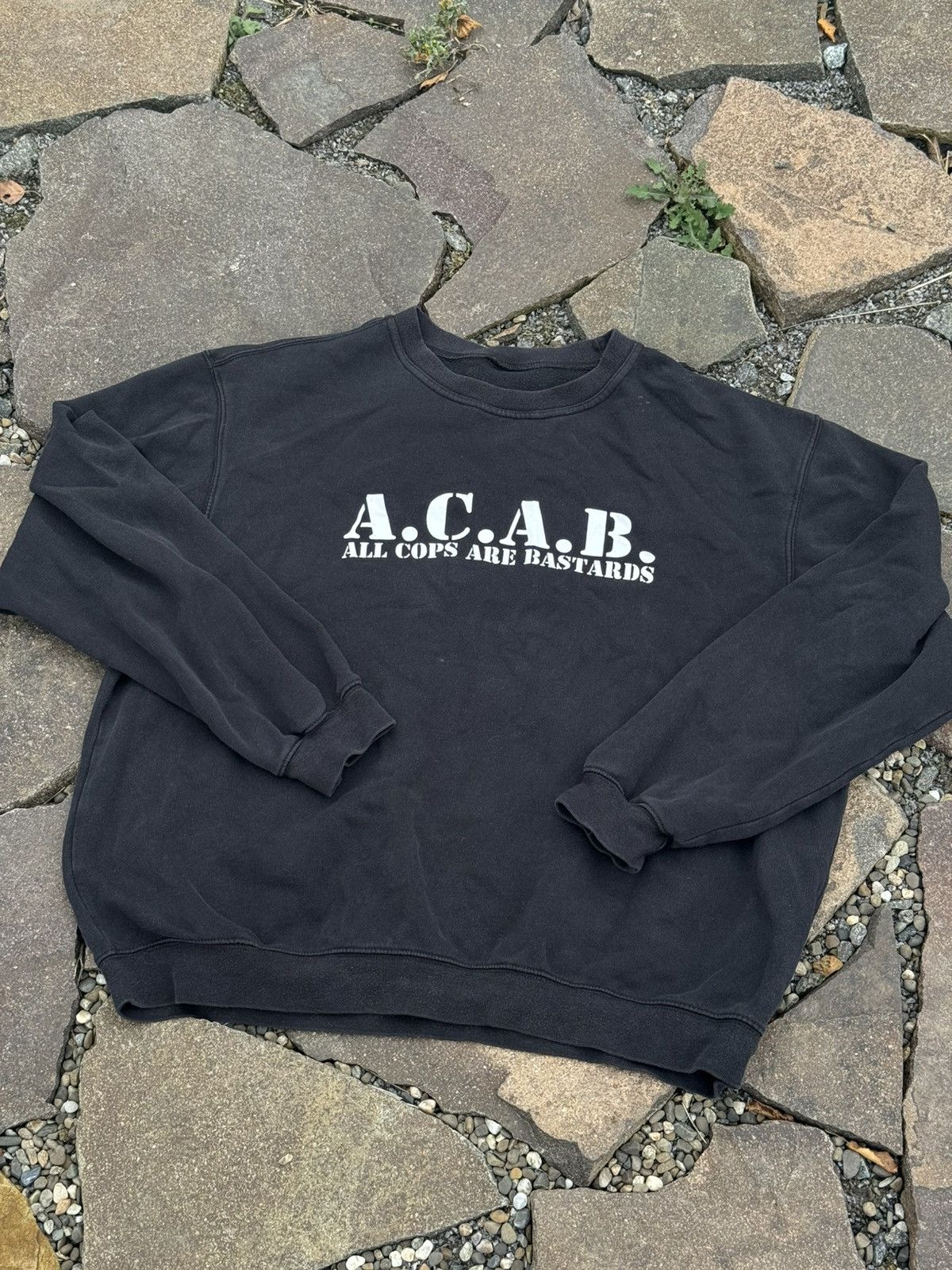 Vintage Vintage A.C.A.B Sweatshirt streetwear black ultras NWA Size US L / EU 52-54 / 3 - 4 Thumbnail