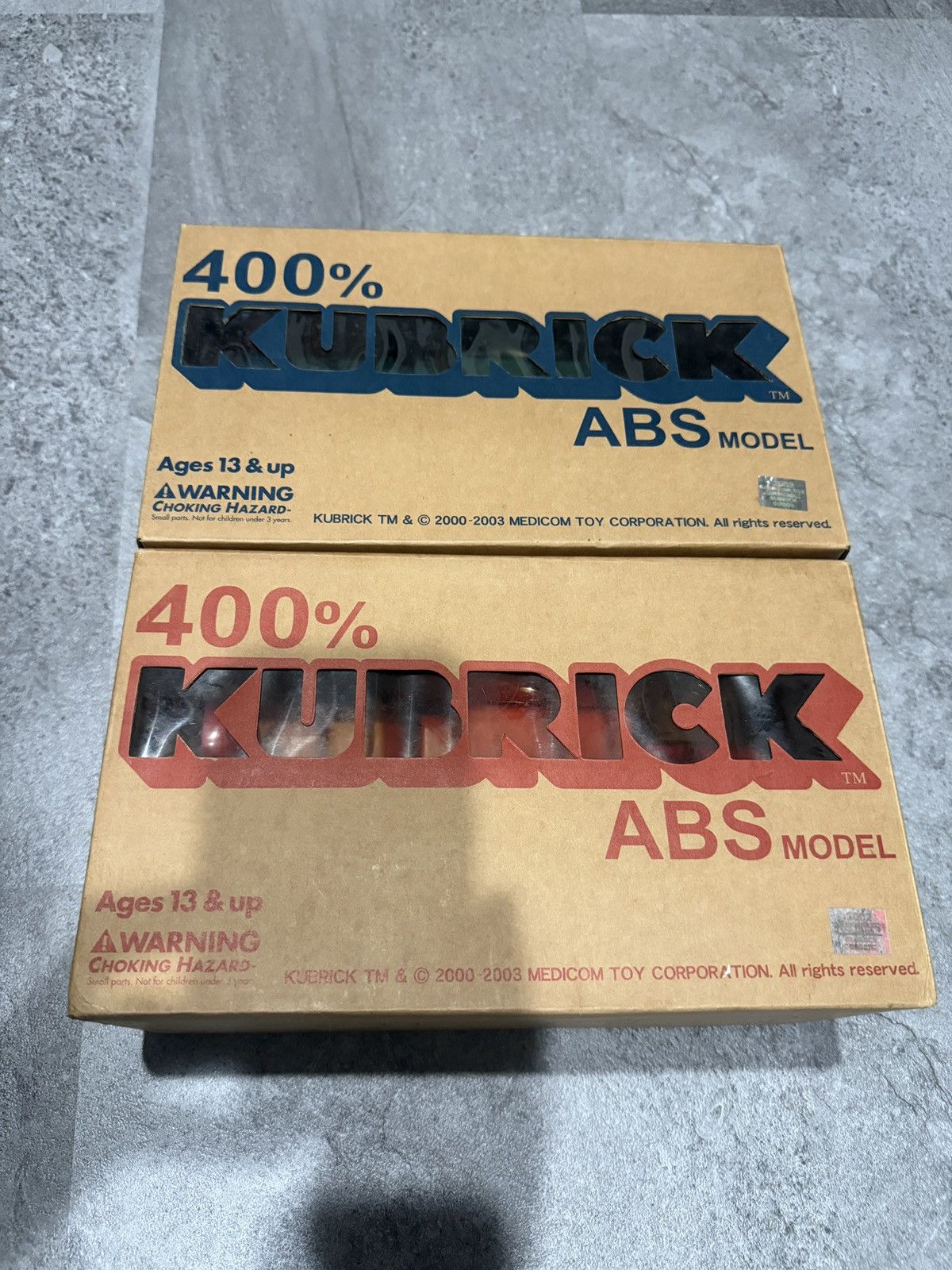 Medicom Toy 400% KUBRICK ABS MODEL RED & BLUE SET Size ONE SIZE - 2 Thumbnail