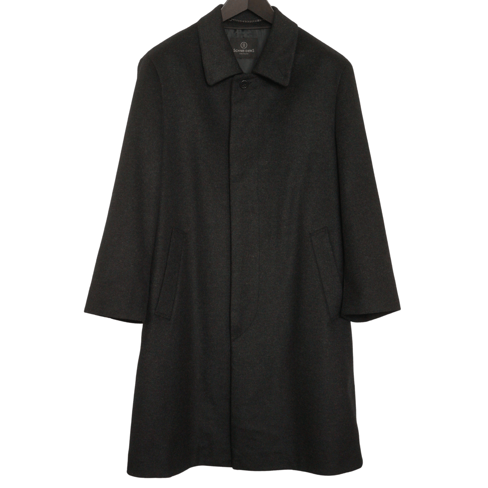 image of Men Schneiders Overcoat Wool & Cashmere Eu48 Uk/us38 Vap418 in Grey (Size Medium)