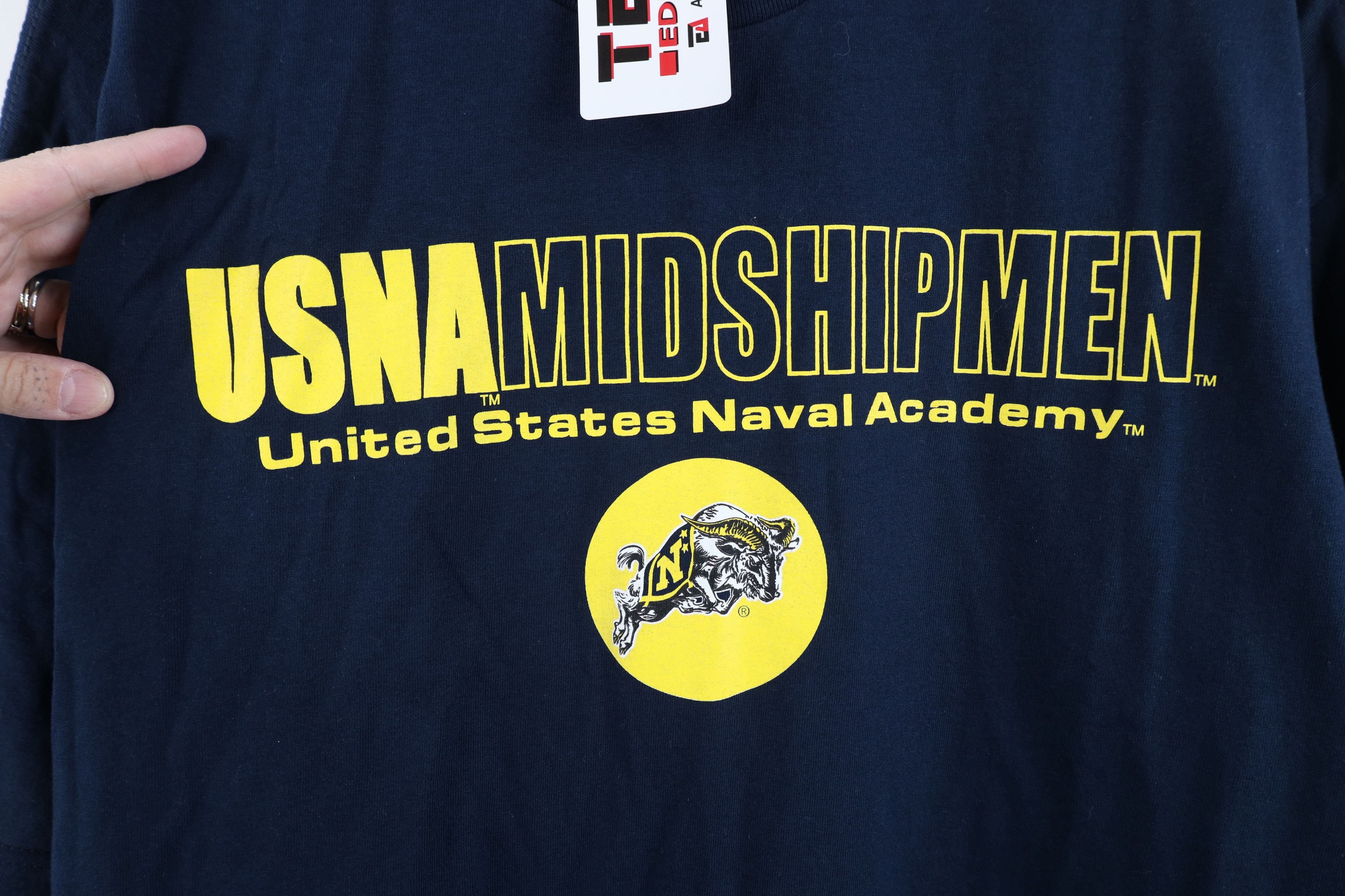 Vintage Deadstock Vintage 90s Y2K Naval Academy Midshipmen T-Shirt Size US XL / EU 56 / 4 - 4 Thumbnail
