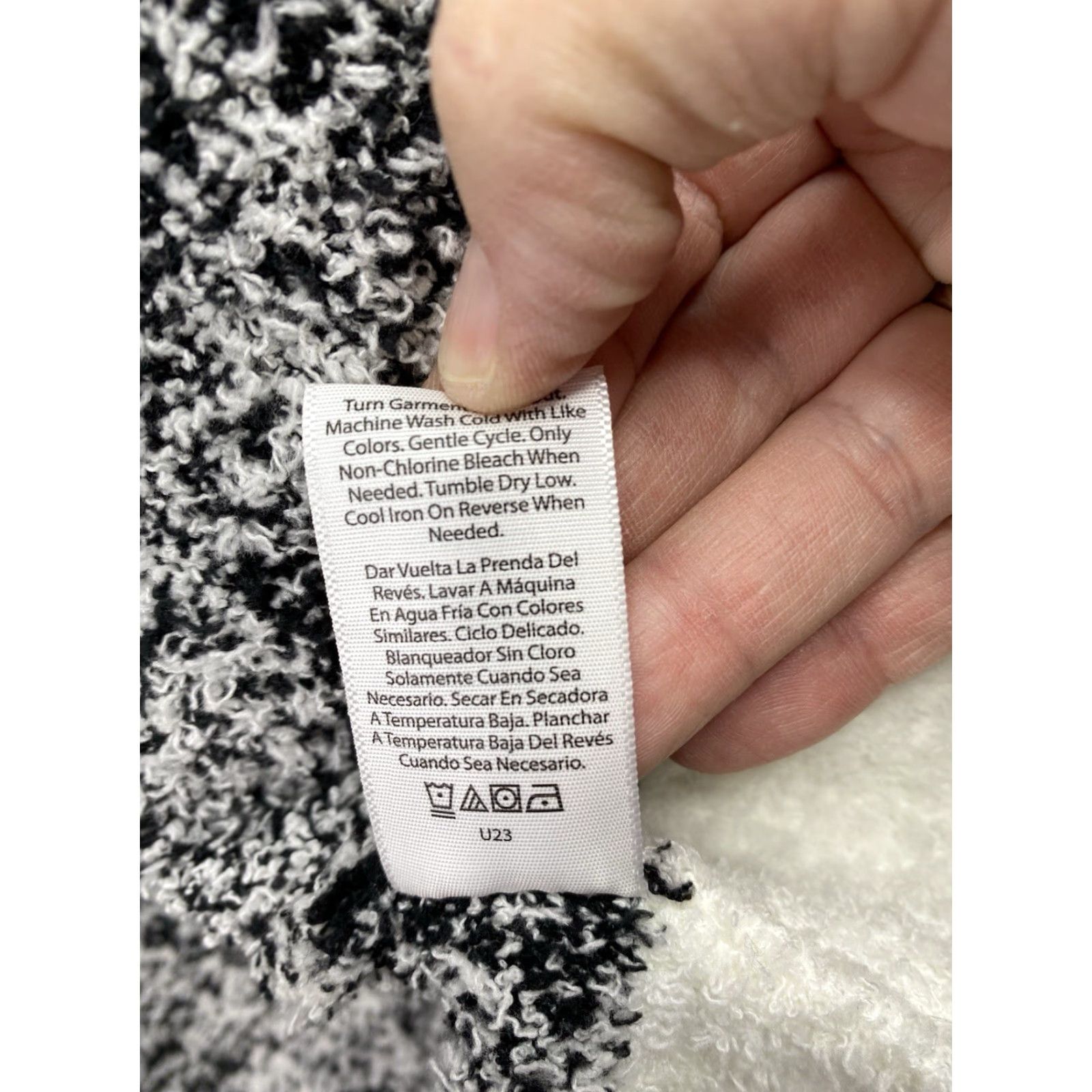 Vintage VINTAGE? No — Time And Tru Open Front Cardigan Sweater Womens XL 16-18 Black White Pockets Size XL / US 12-14 / IT 48-50 - 5 Thumbnail