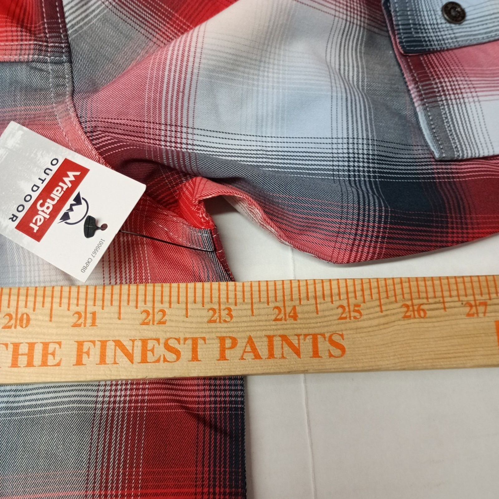 Wrangler Wrangler Shirt Men's L Red Plaid Convertible Sleeves Shirt Size US L / EU 52-54 / 3 - 7 Thumbnail