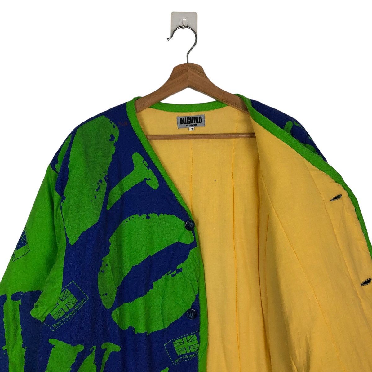 Japanese Brand 🔥VINTAGE WOOL JACKET MICHIKO KOSHINO OVER PRINT Size US M / EU 48-50 / 2 - 9 Thumbnail