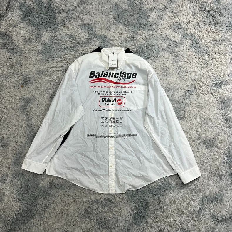 Balenciaga Balenciaga White Layered Shirt XS Size US XS / EU 42 / 0 - 1 Thumbnail