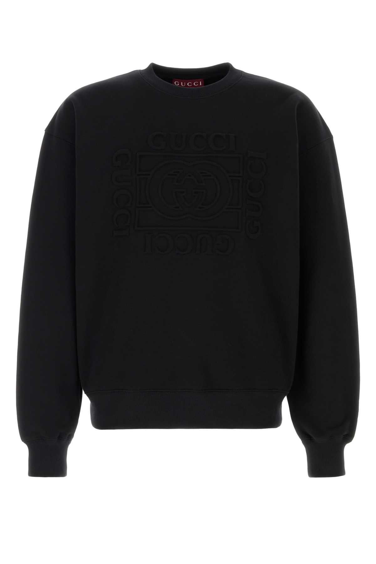Gucci Black Cotton Sweatshirt Size US M / EU 48-50 / 2 - 1 Thumbnail