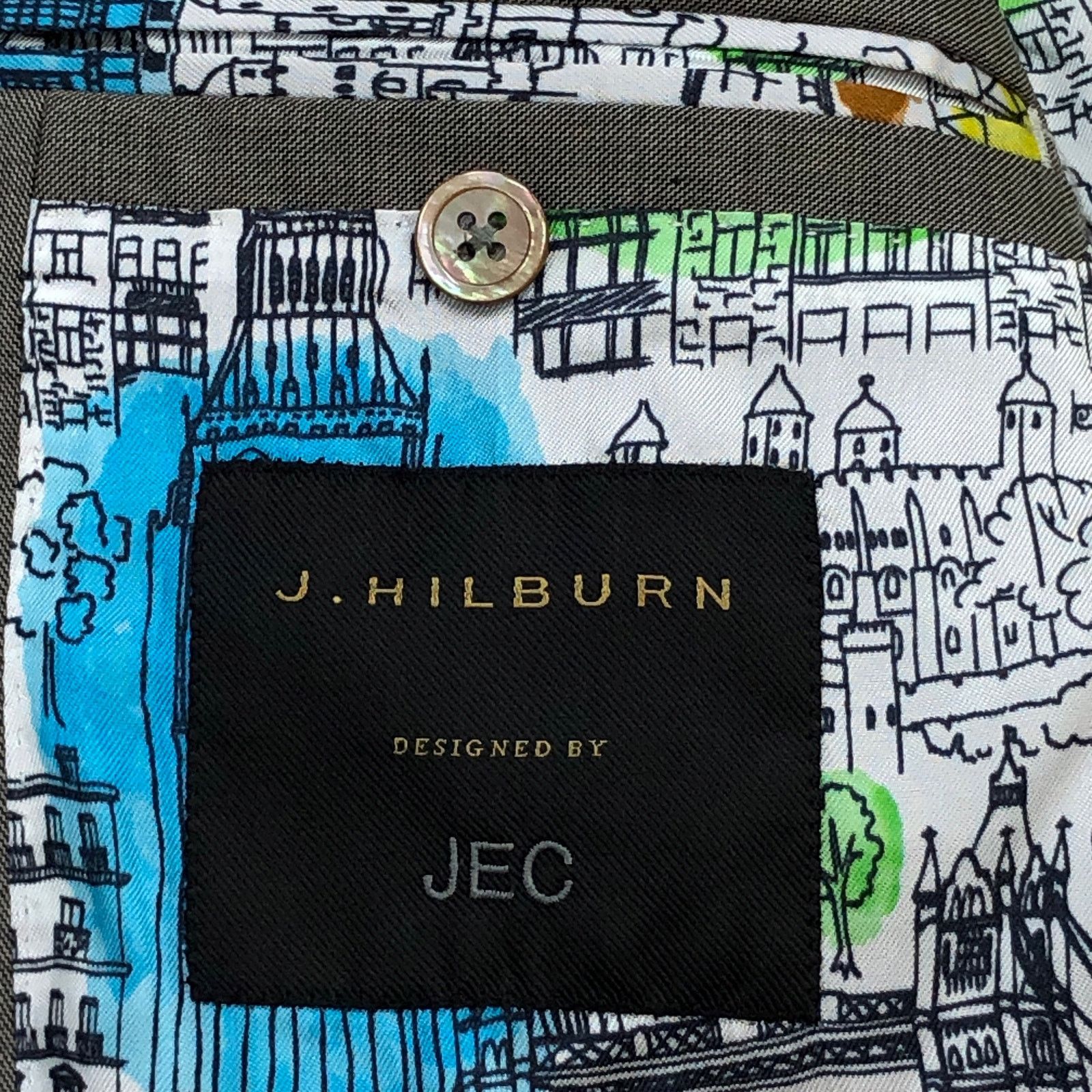 J.Hilburn J Hilburn 45R Sport Coat Blazer Light Taupe Revenge Sup150s Size 44R - 16 Thumbnail