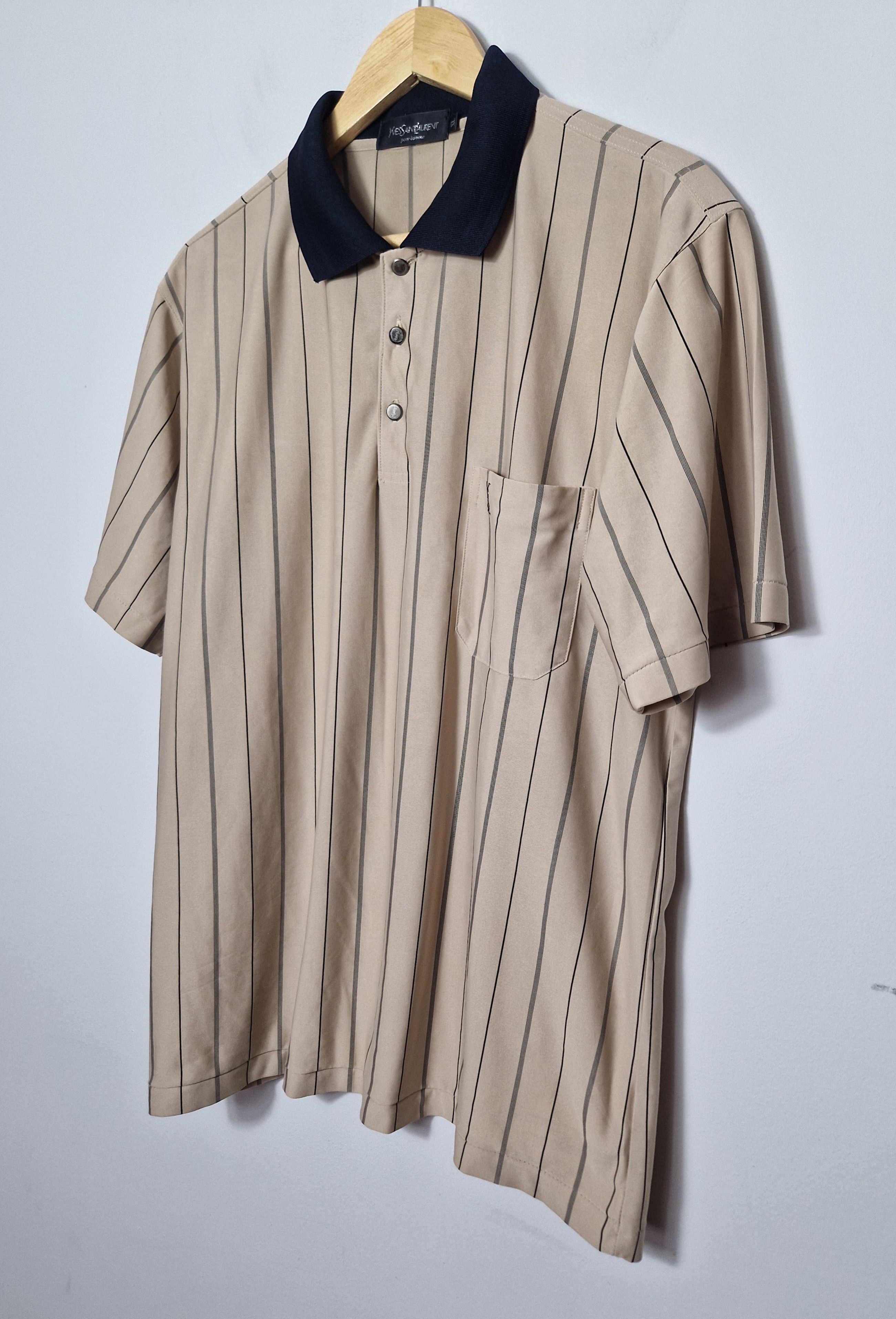 Yves Saint Laurent Yves Saint Laurent silk polo tee Size US XL / EU 56 / 4 - 2 Thumbnail