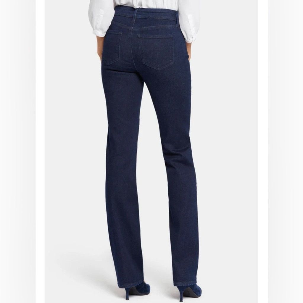 NYDJ NYDJ Marilyn Straight Dark Rinse Jeans Size 6 Size 28" / US 6 / IT 42 - 3 Thumbnail