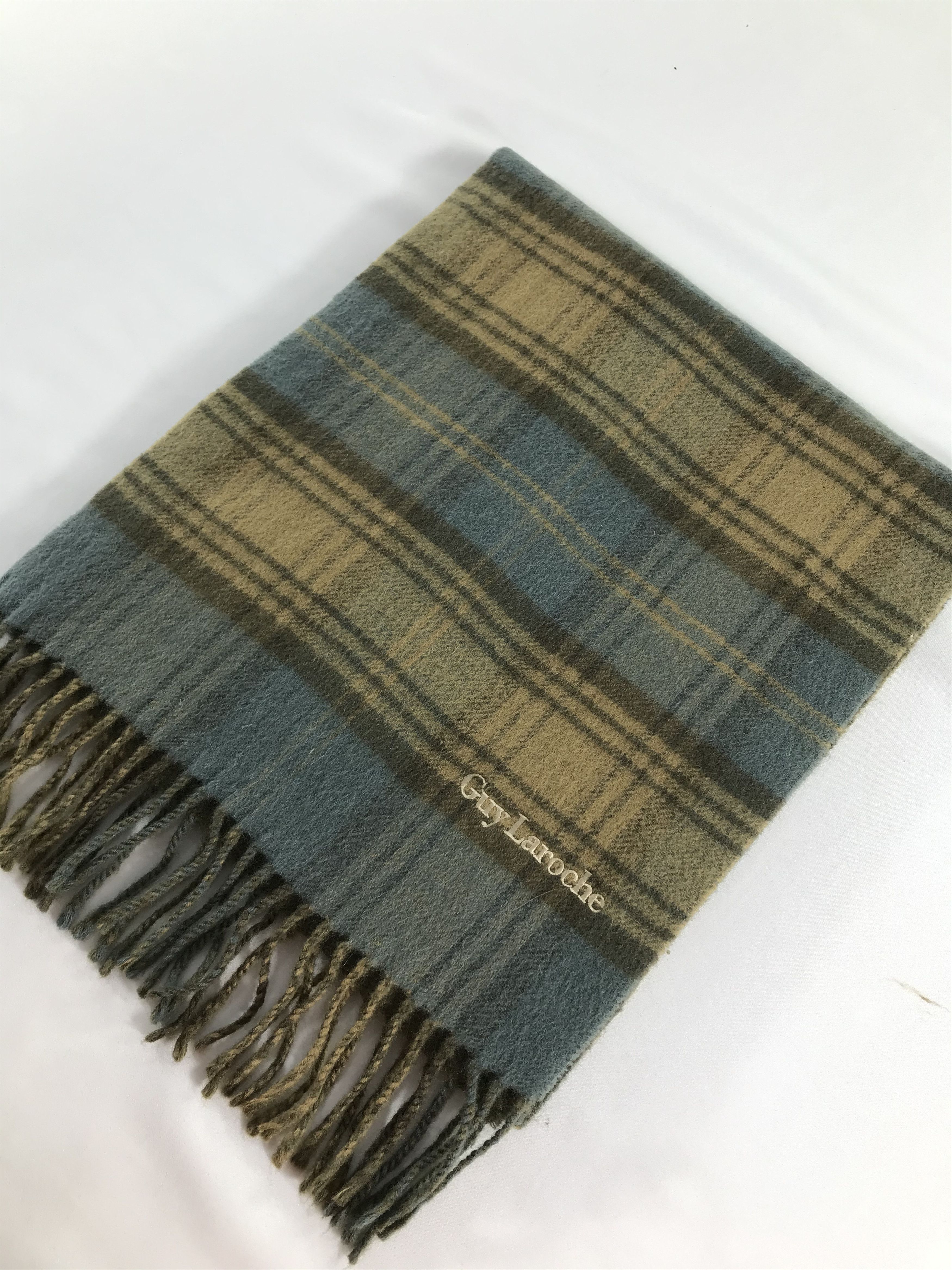Guy Laroche Guy Laroche Tartan Wool Scarf Muffler V226 Size ONE SIZE - 3 Thumbnail