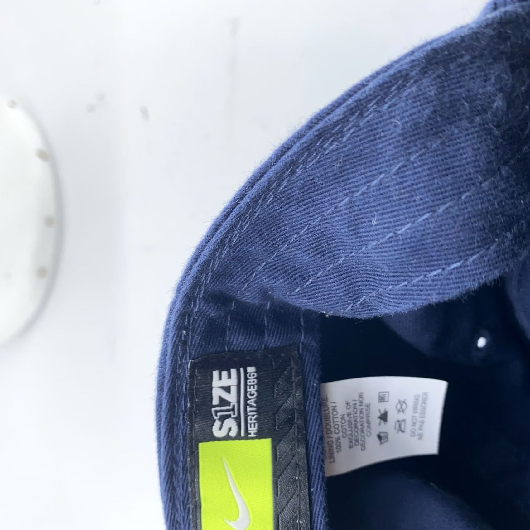 Nike Nike Hat Cap Strap Back Heritage86 Embroidered Swoosh Classic Mens One Size Blue Cotton Twill Adjustable Breathable Casual Sports Baseball Cap Size ONE SIZE - 5 Thumbnail