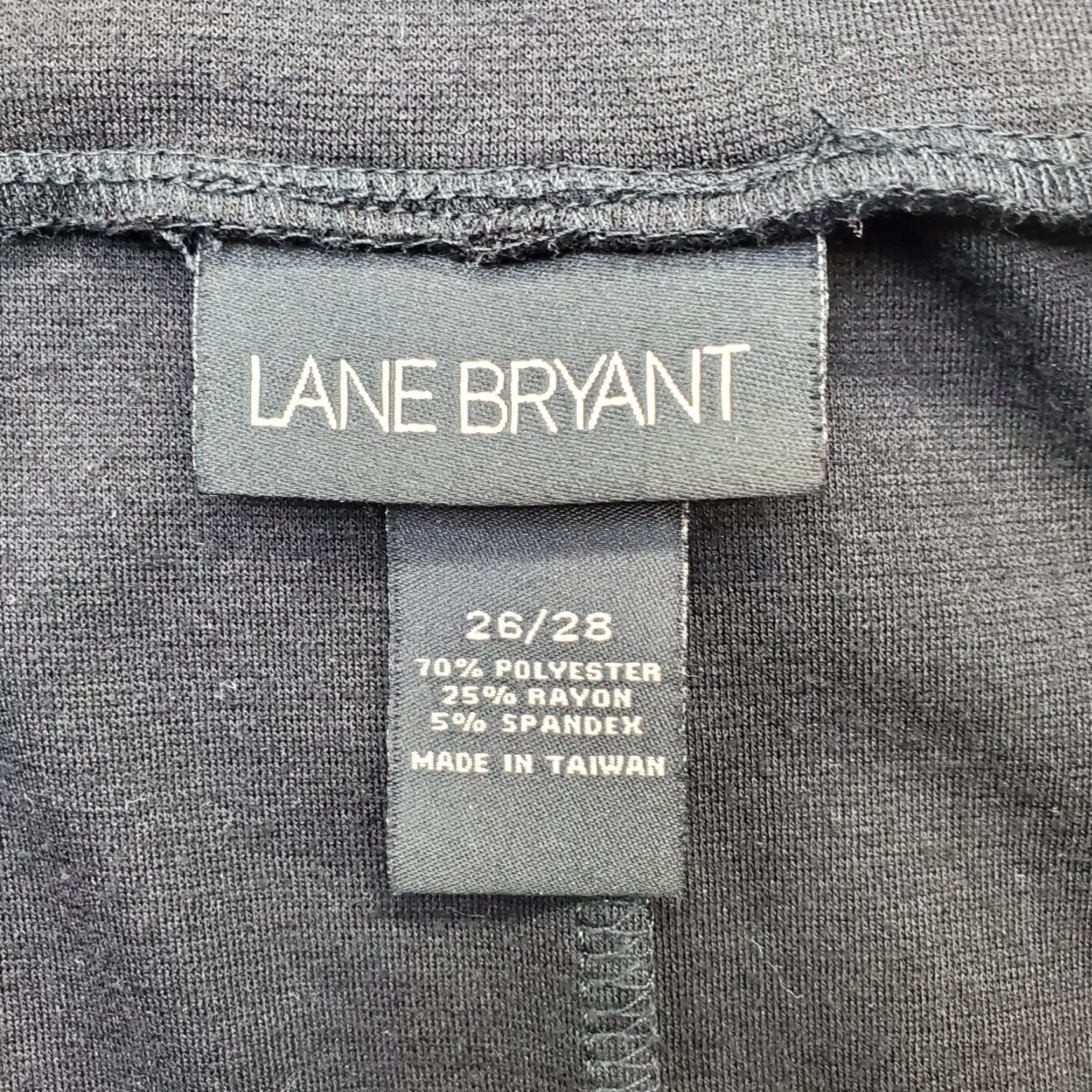 Vintage Lane Bryant A-Line Skirt Womens 26 Regular 26 Black Casual Stretch High Waist Midi Skirt Womens Size 26 Black Size 26" / US 2 / IT 38 - 5 Thumbnail